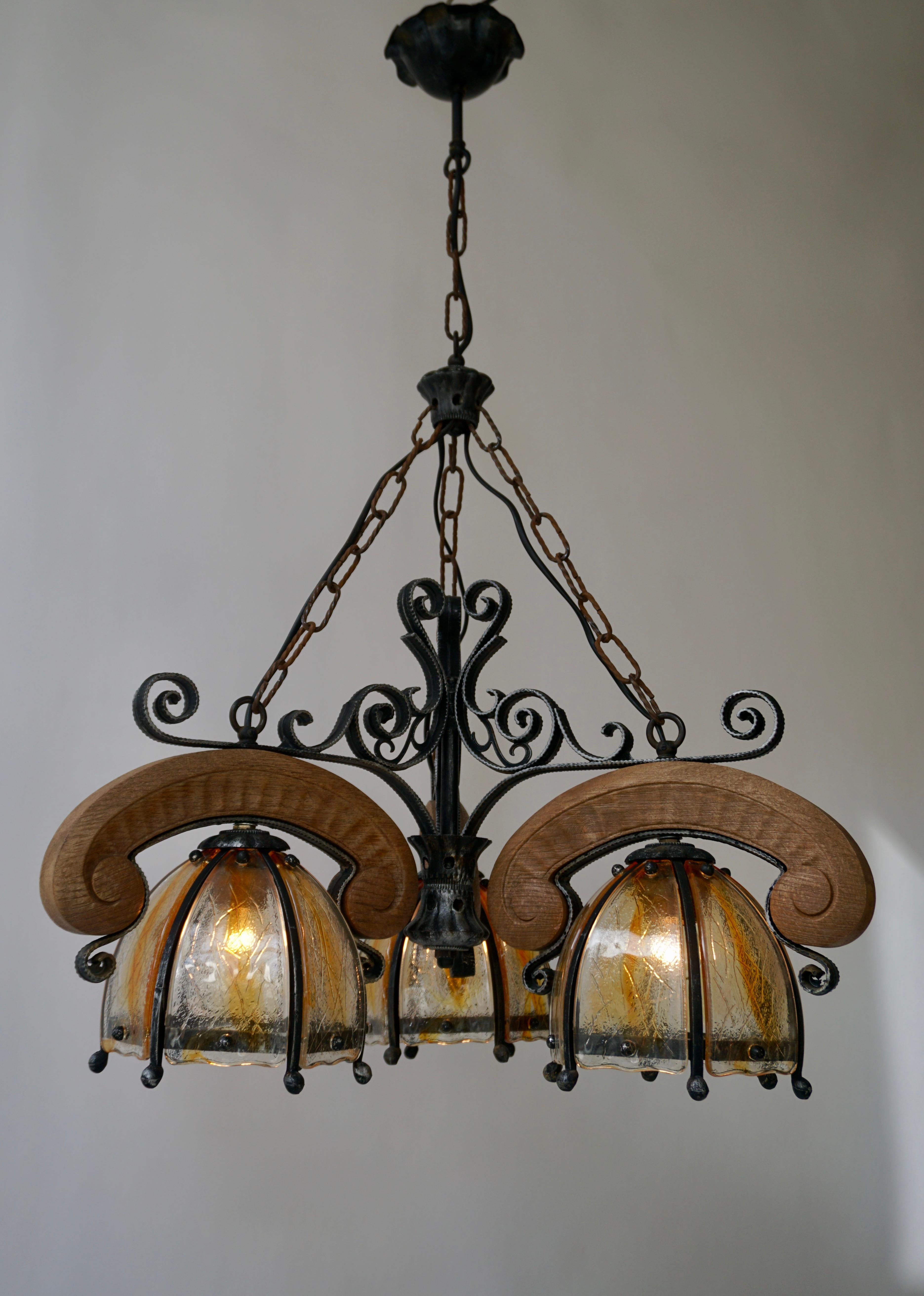 rustic wood chandelier