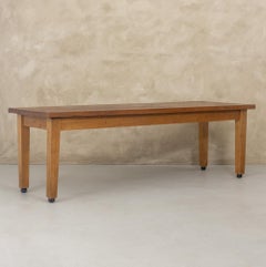1940s French Rustic Wood Farm Table