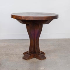 Mesa auxiliar de madera rústica francesa