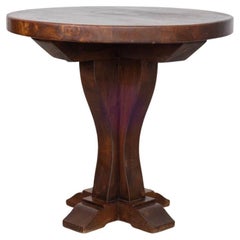 French Rustic Wood Side Table