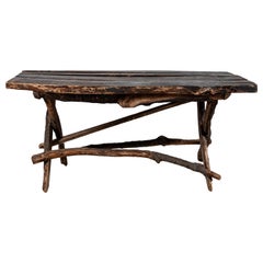 French Rustic Wooden Twig Table