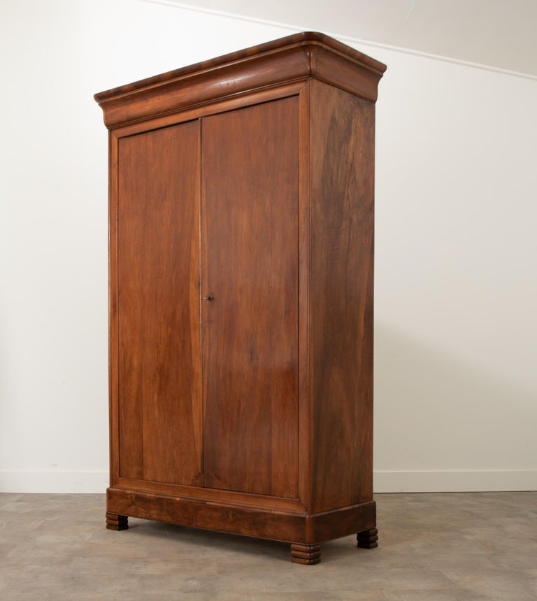 French 19th Century Walnut Louis Philippe Armoire at 1stDibs