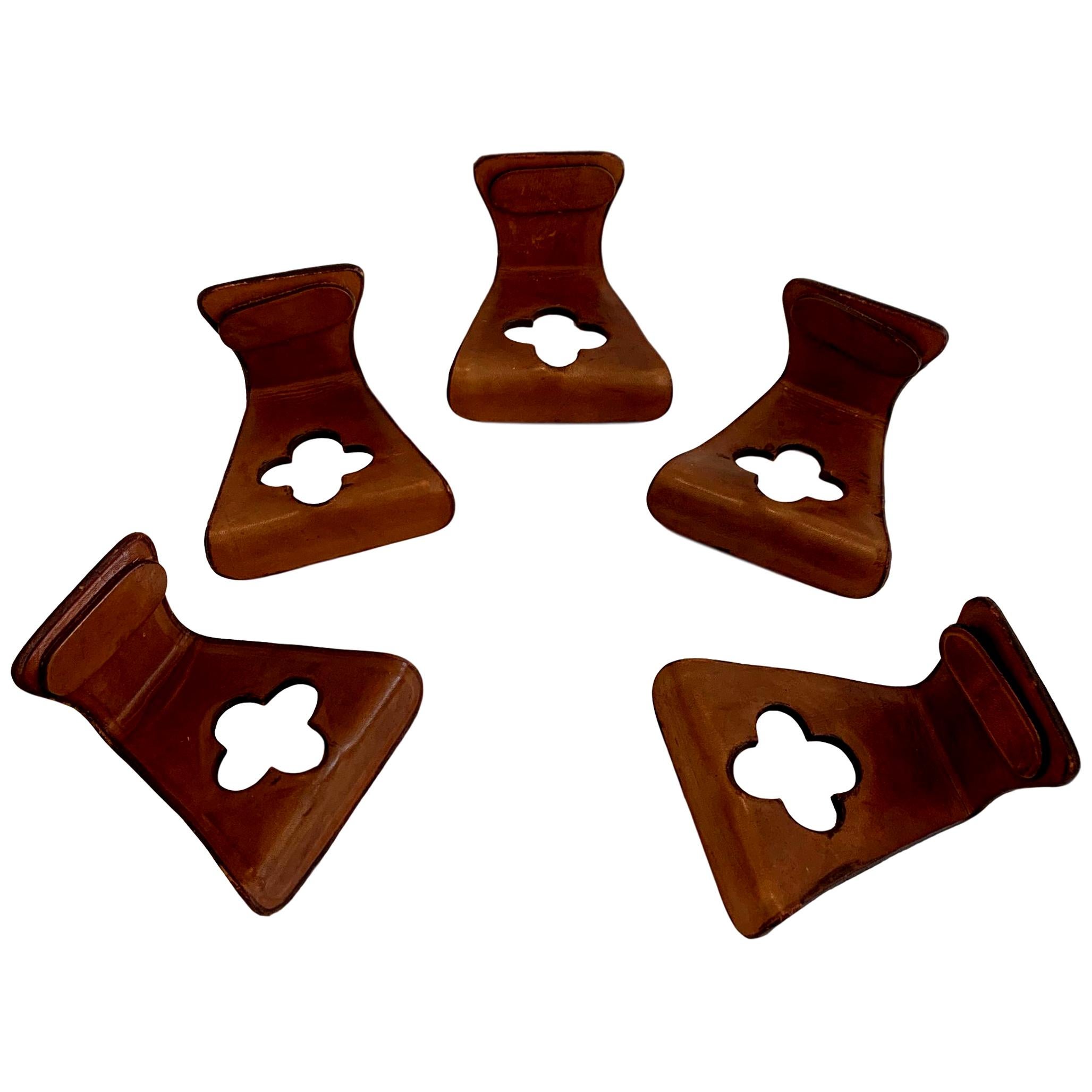 French Saddle Leather Hooks For Sale
