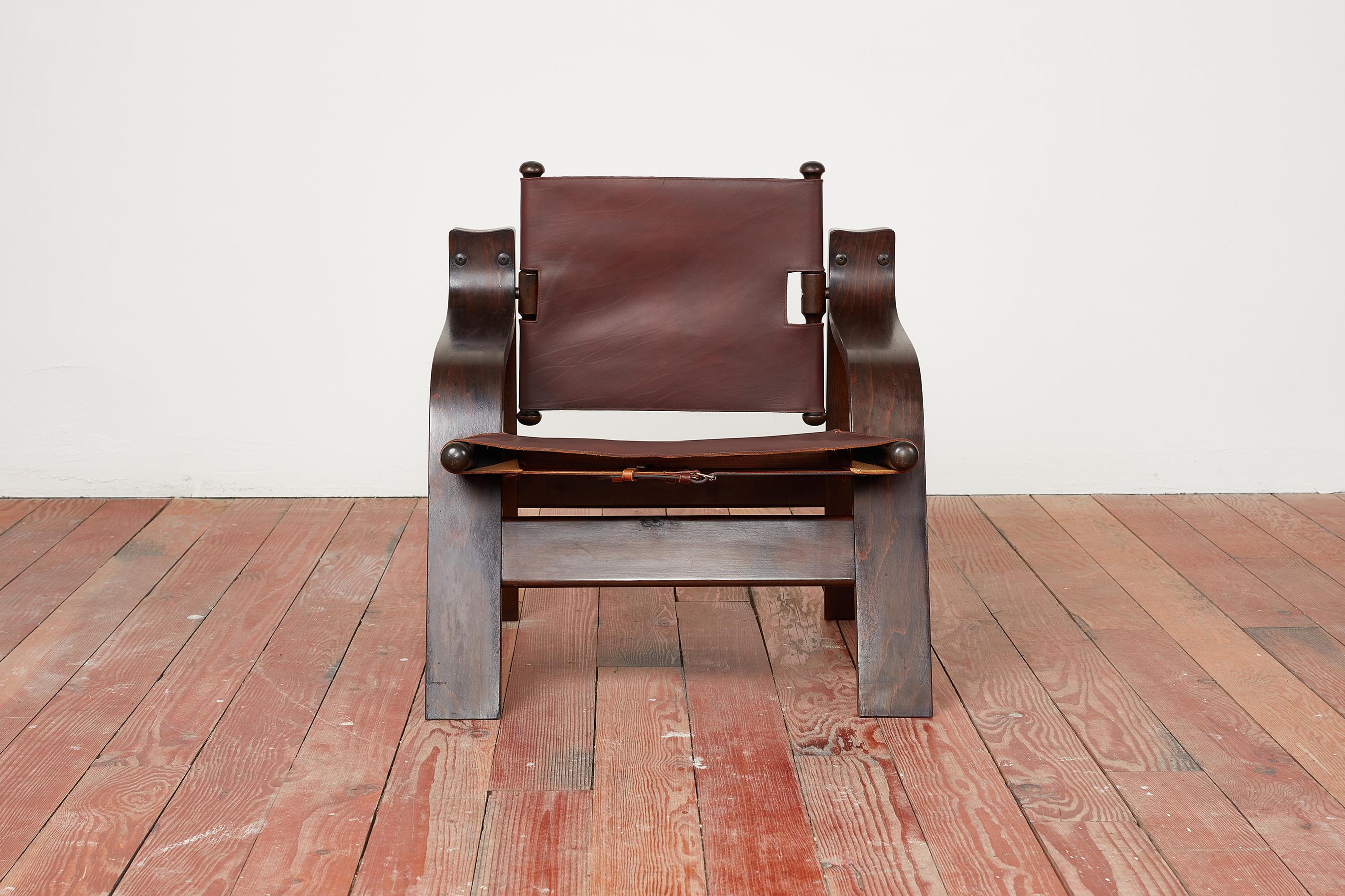 Leather French Safari Chairs