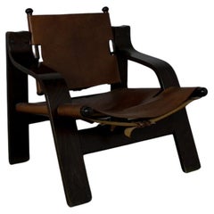 French Safari Leather Chair