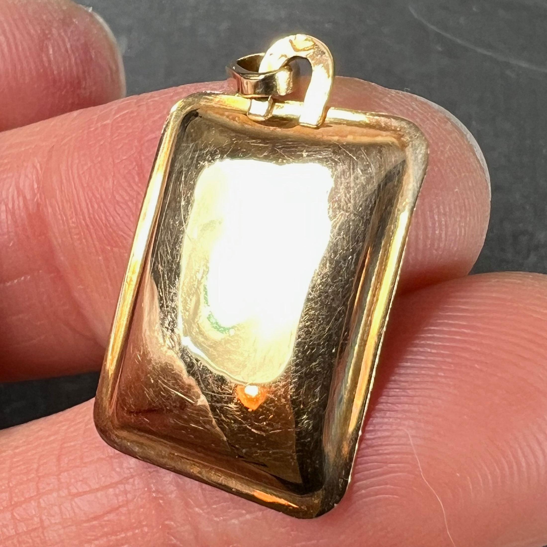 French Sagittarius Starsign Zodiac 18K Yellow Gold Charm Medal Pendant 4