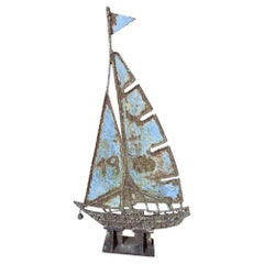 Scultura di barca a vela francese