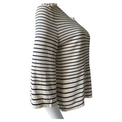 French Sailor Chanel White and Blue Striped  "Mariniére"  Pullover La PAUSA 2017