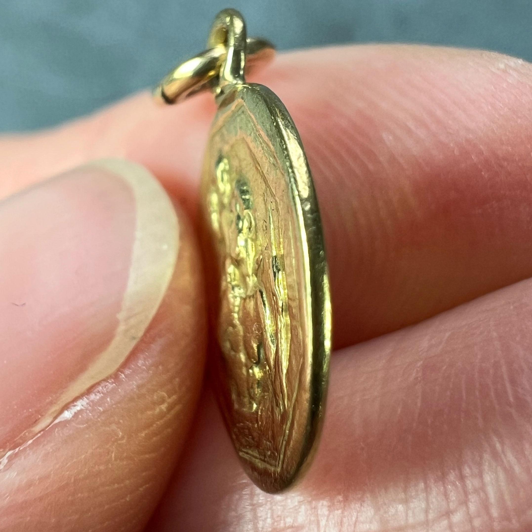 Saint Christopherus-Anhänger aus 18 Karat Gelbgold mit Anhänger 3