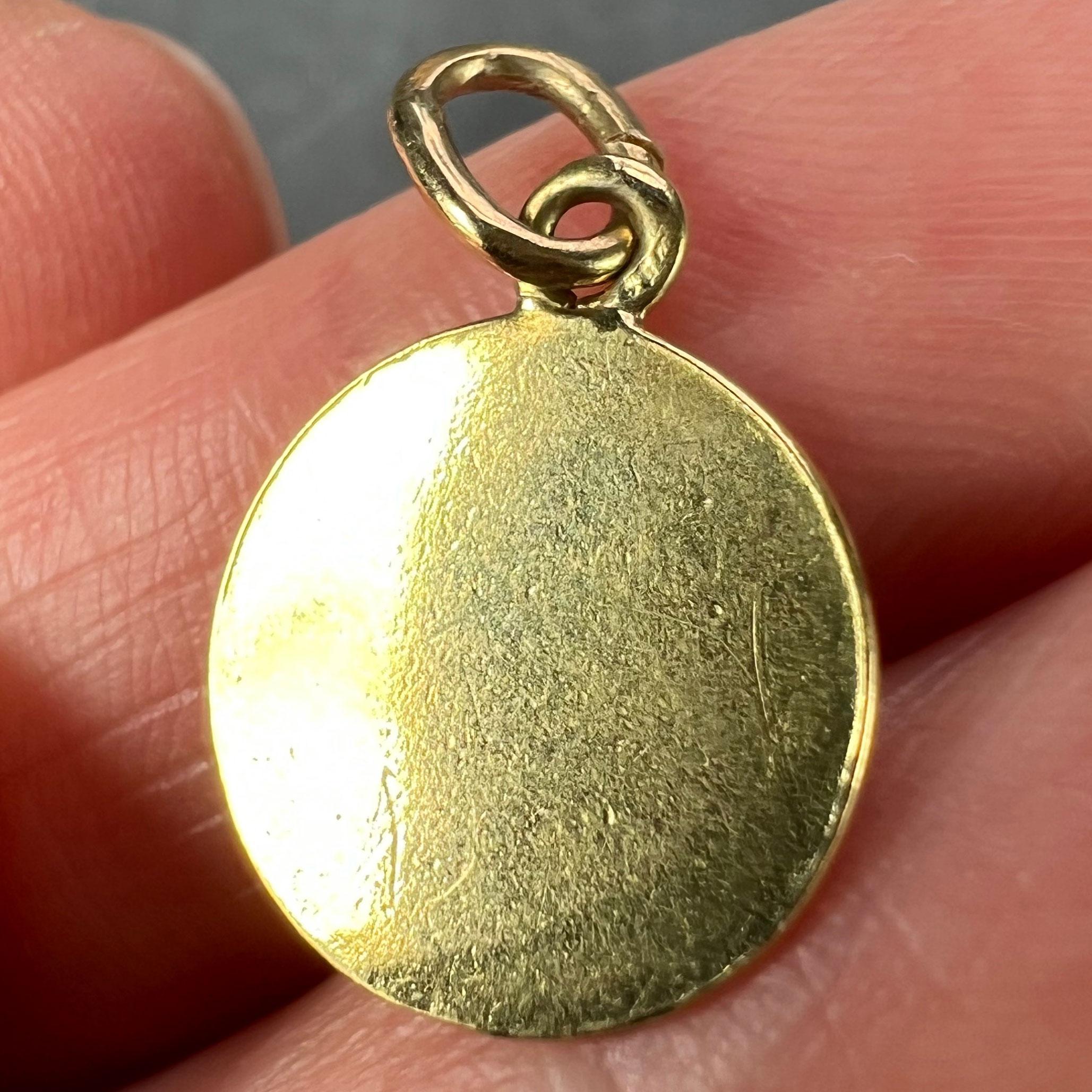 Saint Christopherus-Anhänger aus 18 Karat Gelbgold mit Anhänger 4