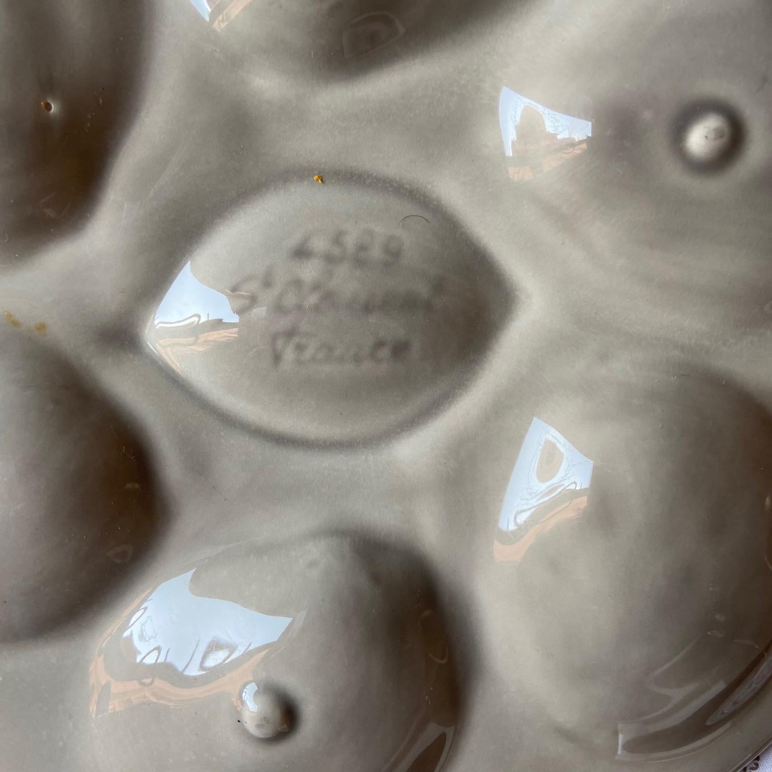 Platos franceses de mayólica Saint Clément, años 60, lote de 6 Cerámico en venta