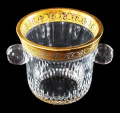 French Saint Louis Crystal Thistle Ice Bucket