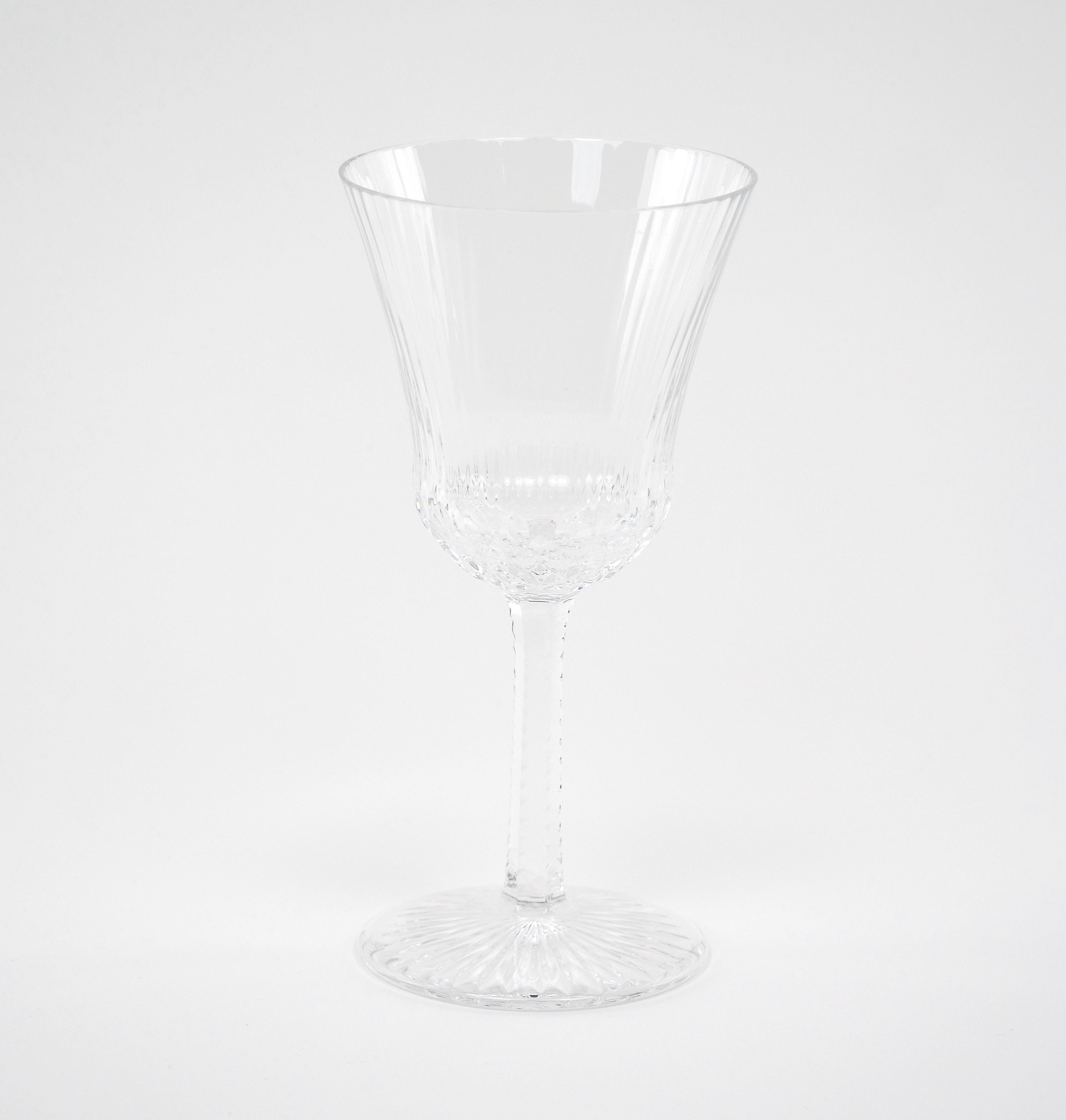 French Saint Louis Crystal Water / Wine Glass Service / 12 People For Sale 1