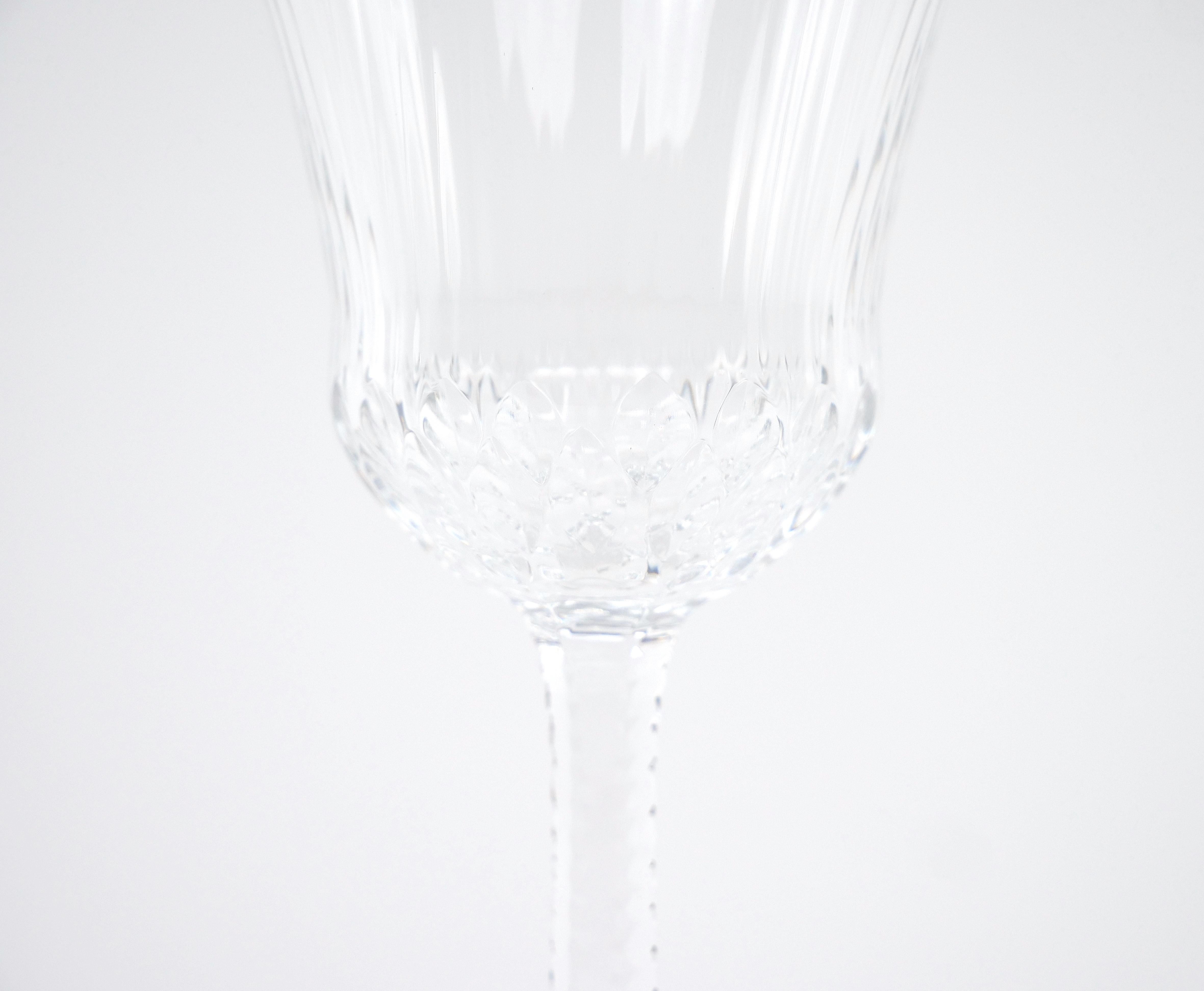 French Saint Louis Crystal Water / Wine Glass Service / 12 People For Sale 2