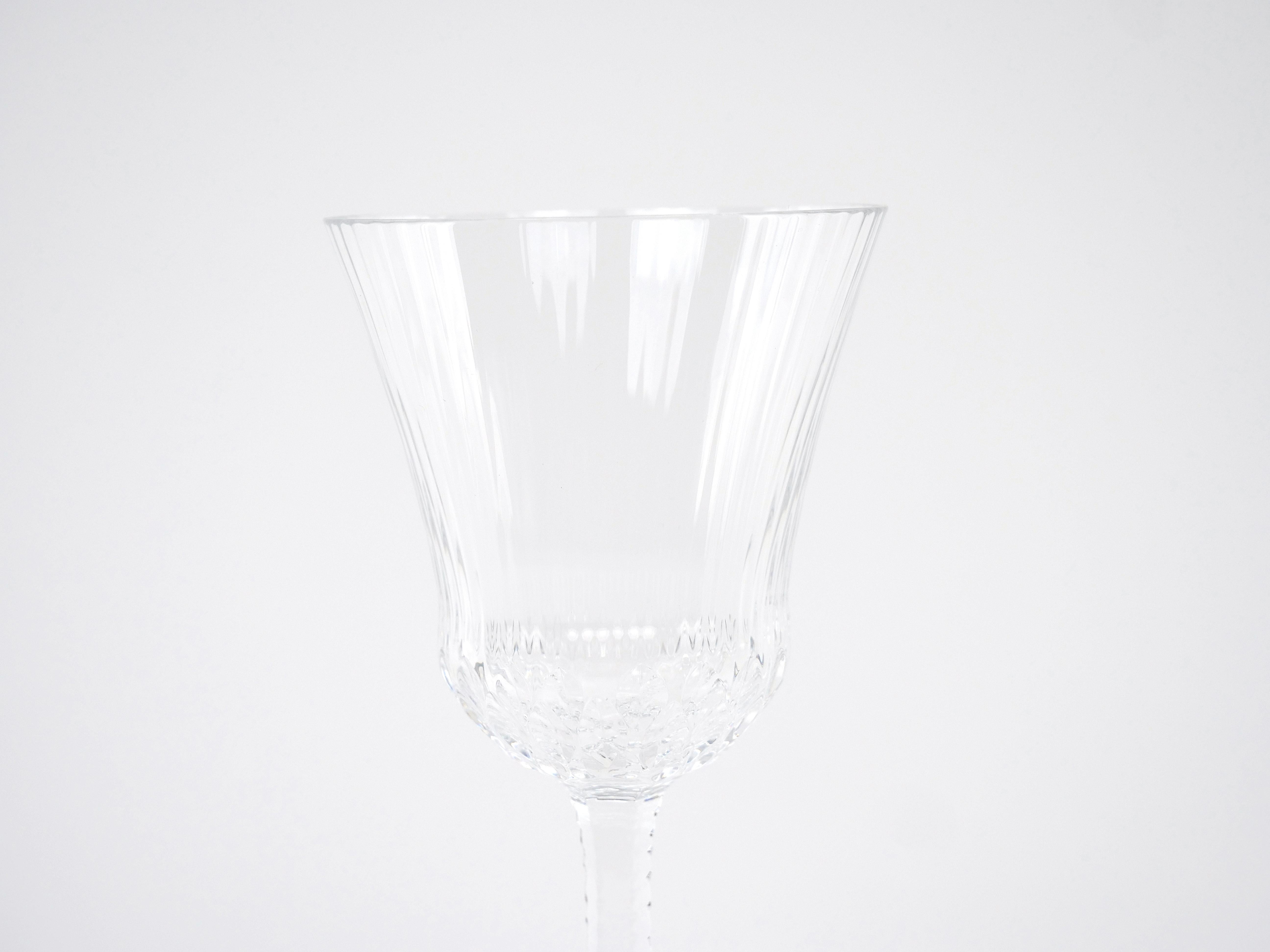 French Saint Louis Crystal Water / Wine Glass Service / 12 People For Sale 3