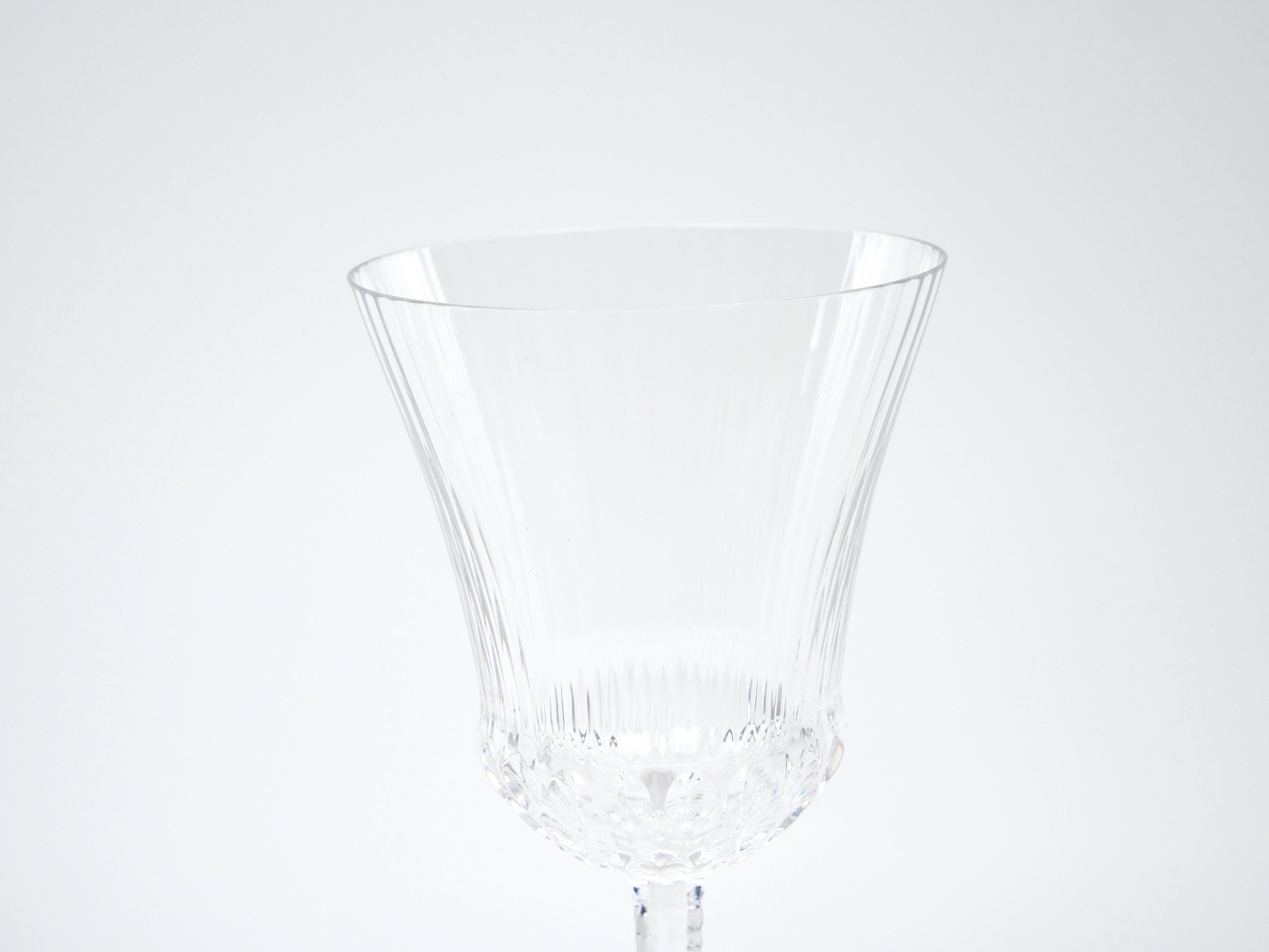 French Saint Louis Crystal Water / Wine Glass Service / 13 People For Sale 6