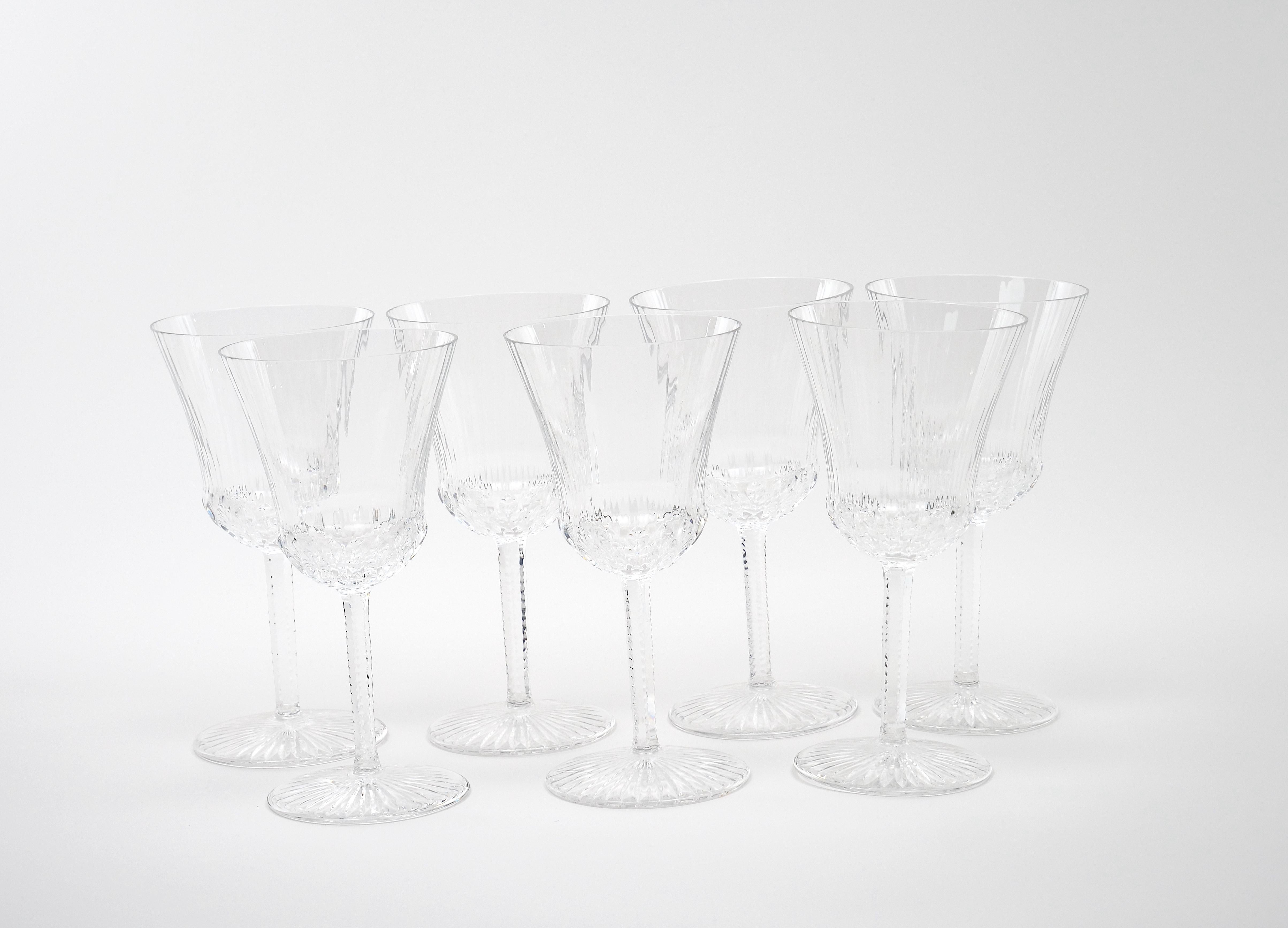  French Saint Louis Crystal Water / Wine Glass Service / 13 People In Good Condition For Sale In Tarry Town, NY