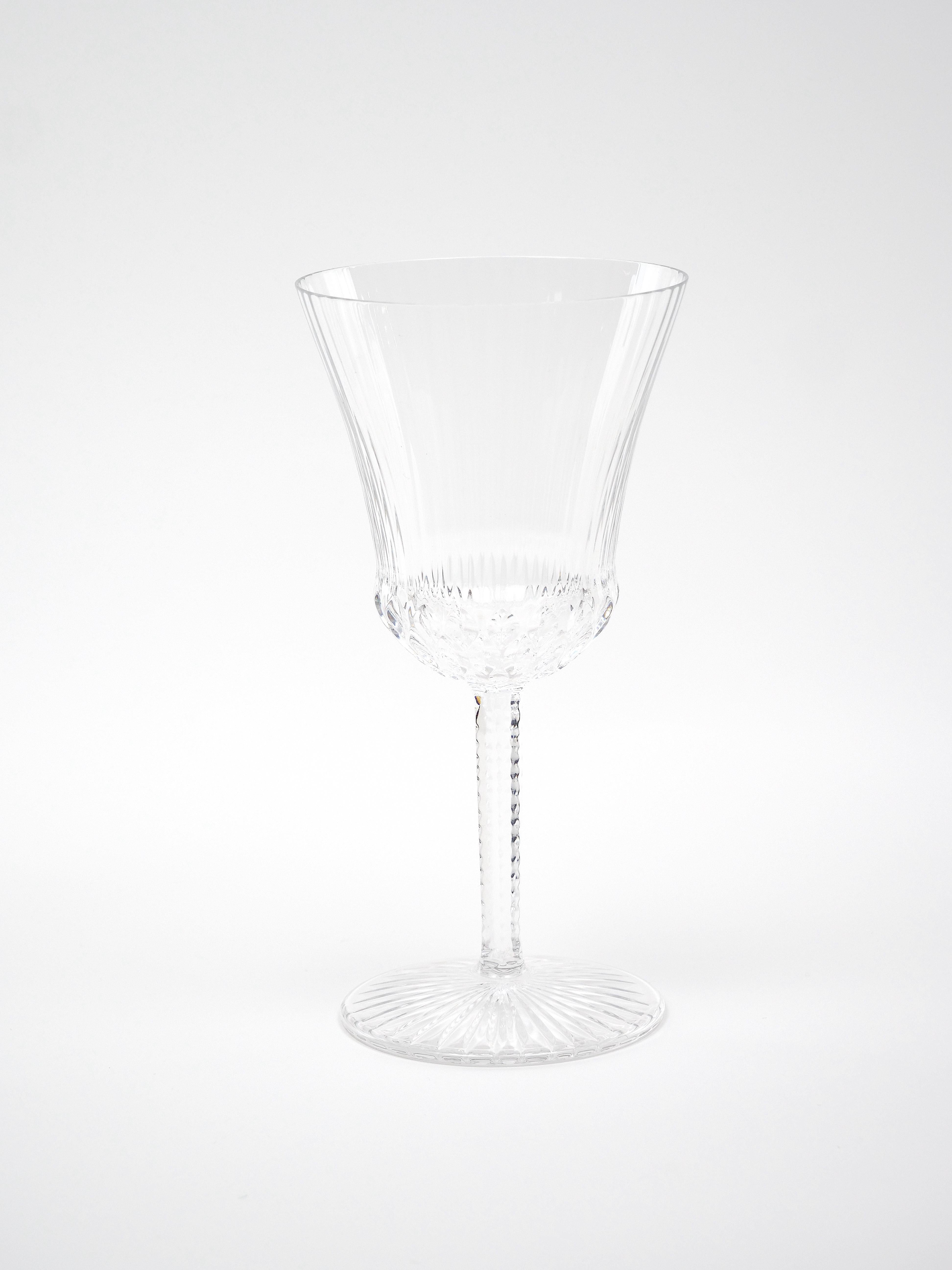  French Saint Louis Crystal Water / Wine Glass Service / 13 People For Sale 3