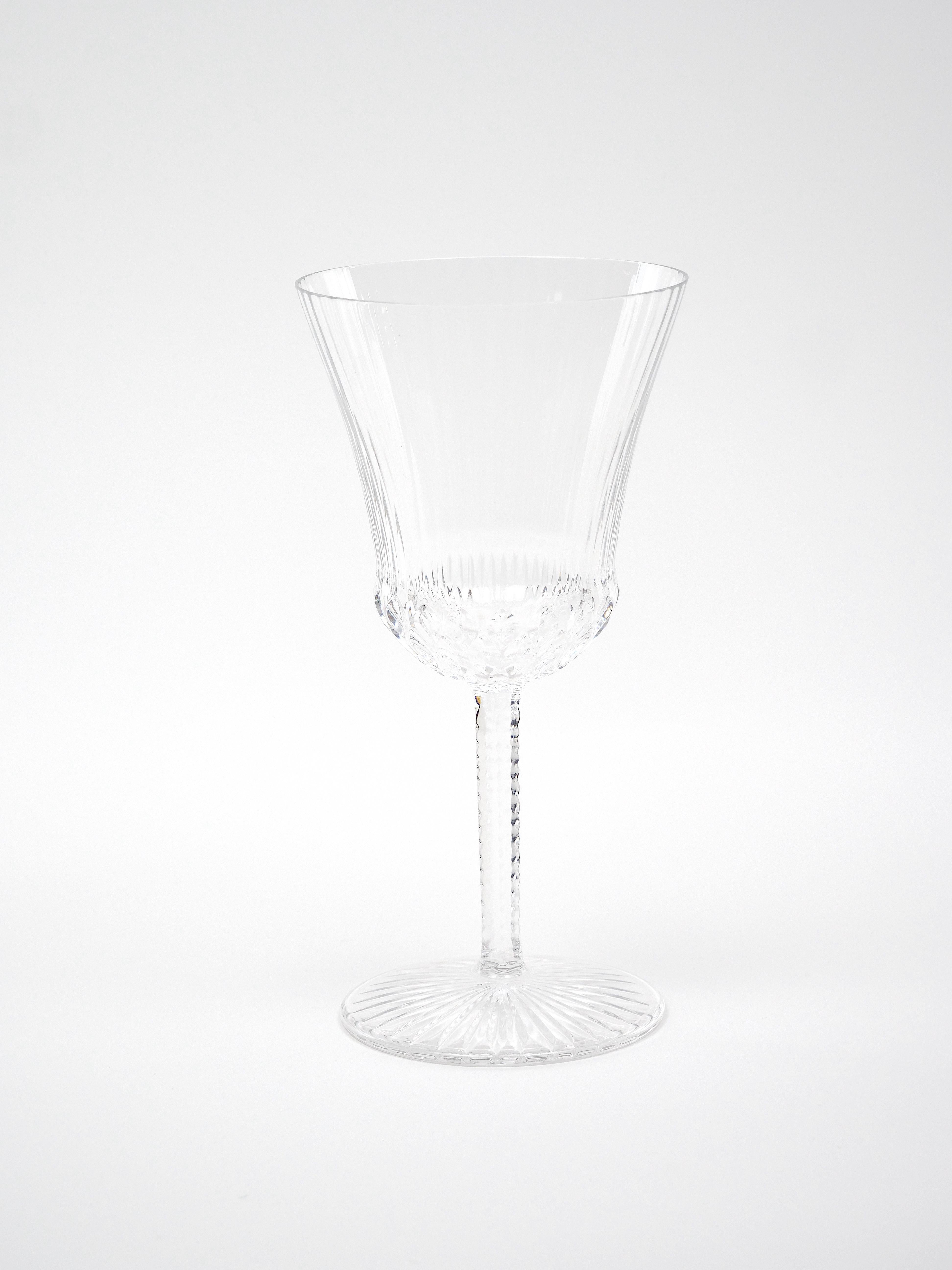 French Saint Louis Crystal Water / Wine Glass Service / 13 People For Sale 3
