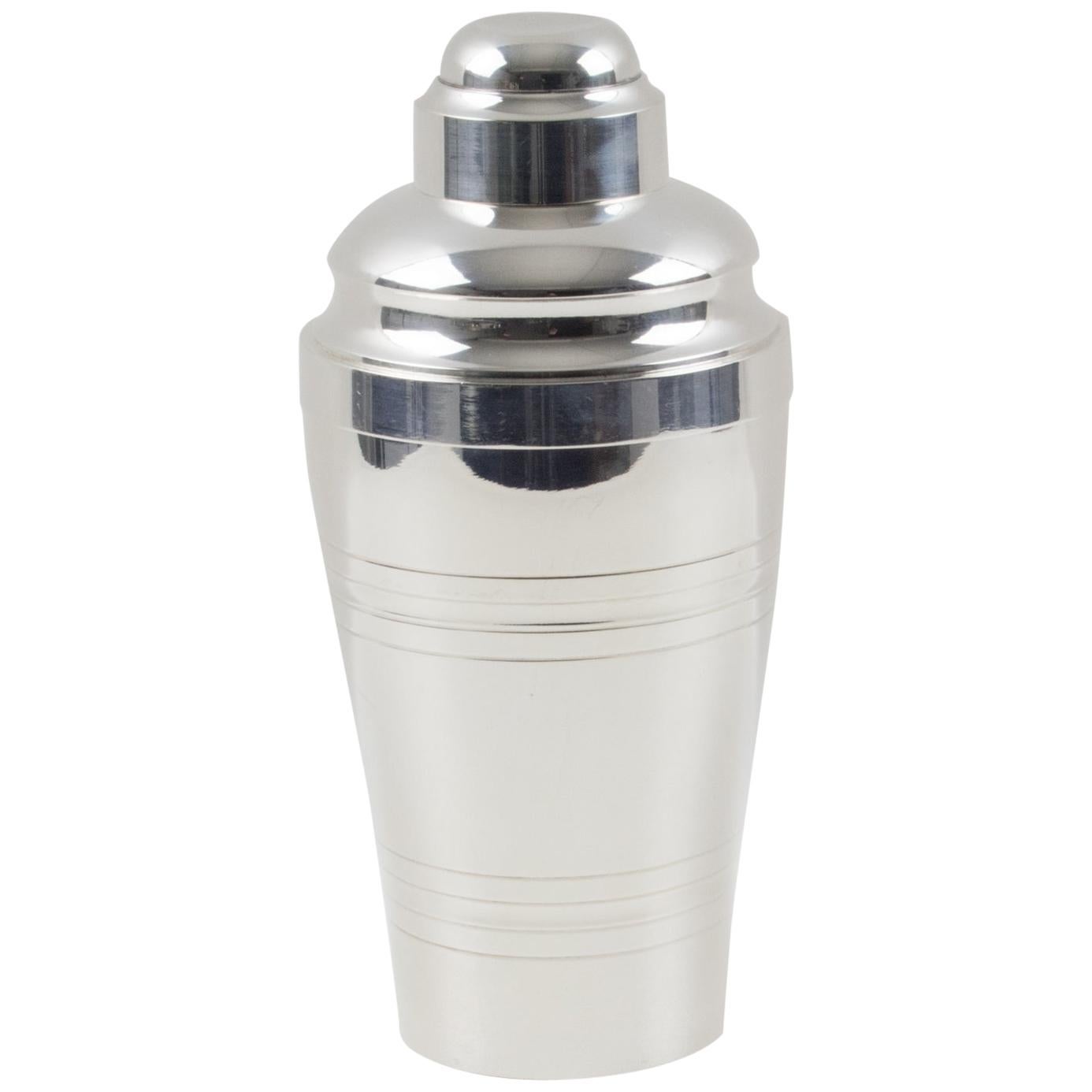 Saint Medard Art Deco Silver Plate Cocktail Shaker