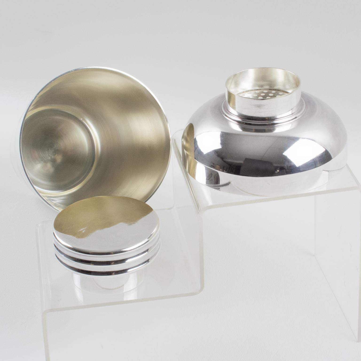 Saint Medard Art Deco Silver Plate Shaker with Box 1