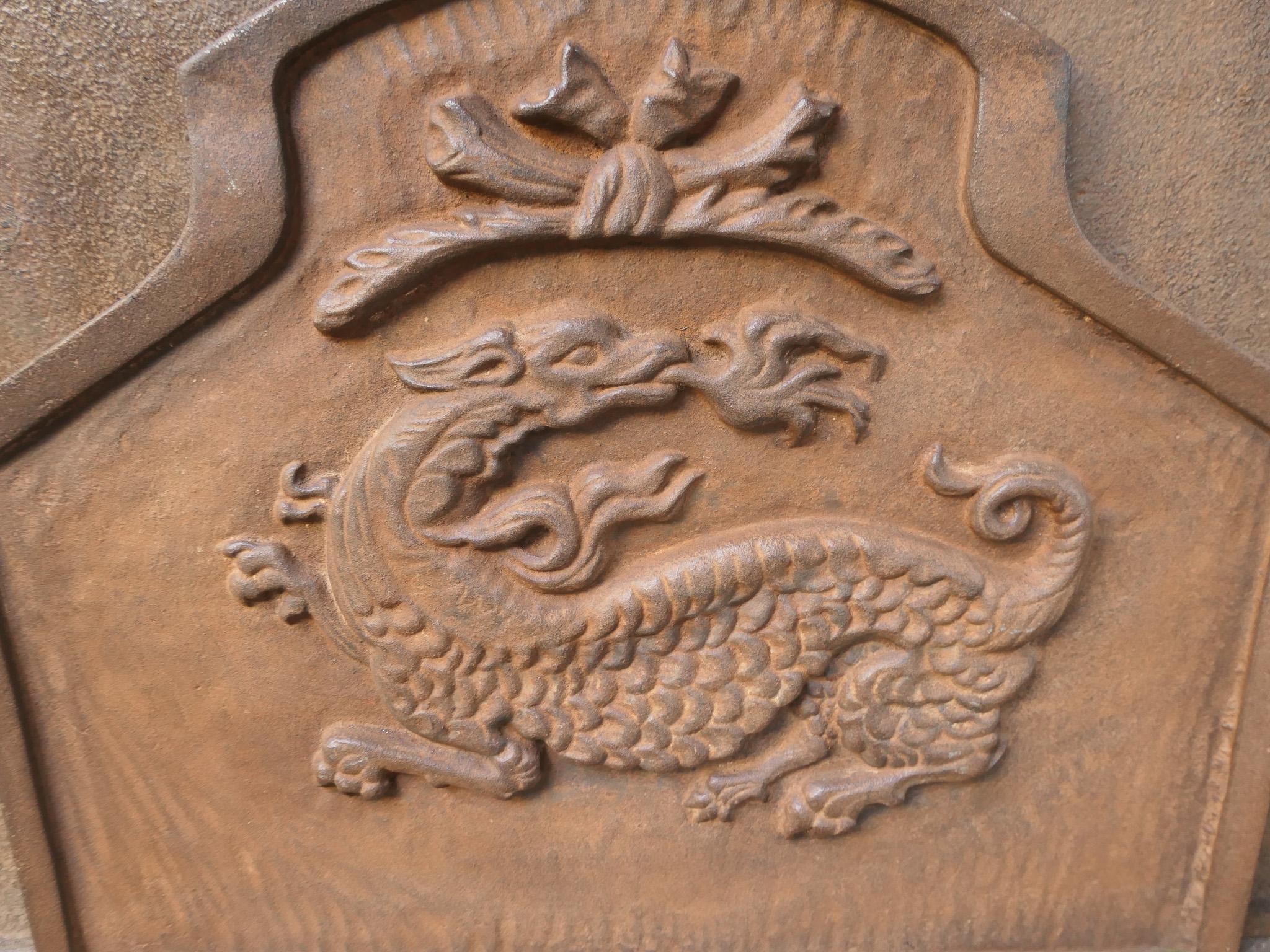 French 'Salamander' Fireback / Backspalsh, 20th Century 4