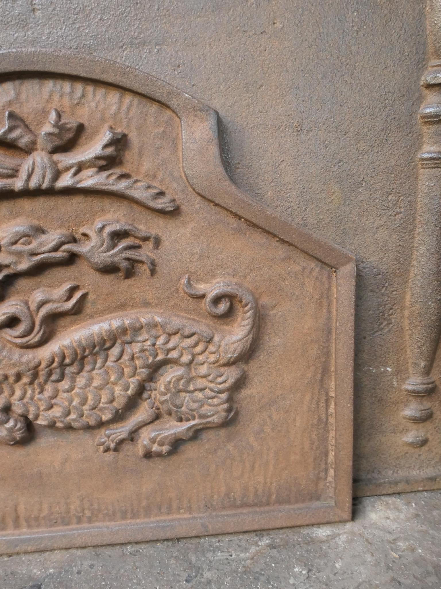 French 'Salamander' Fireback / Backspalsh, 20th Century 5