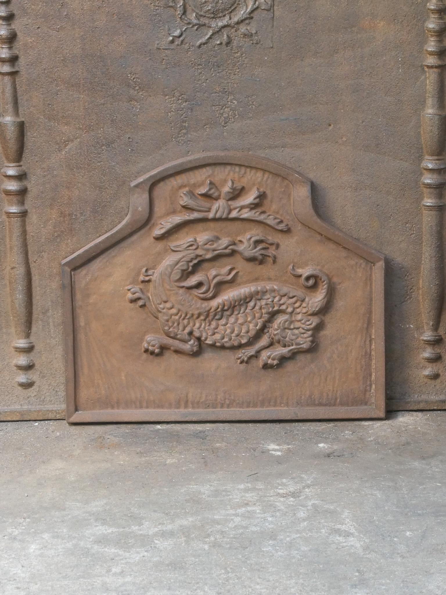 Cast French 'Salamander' Fireback / Backspalsh, 20th Century