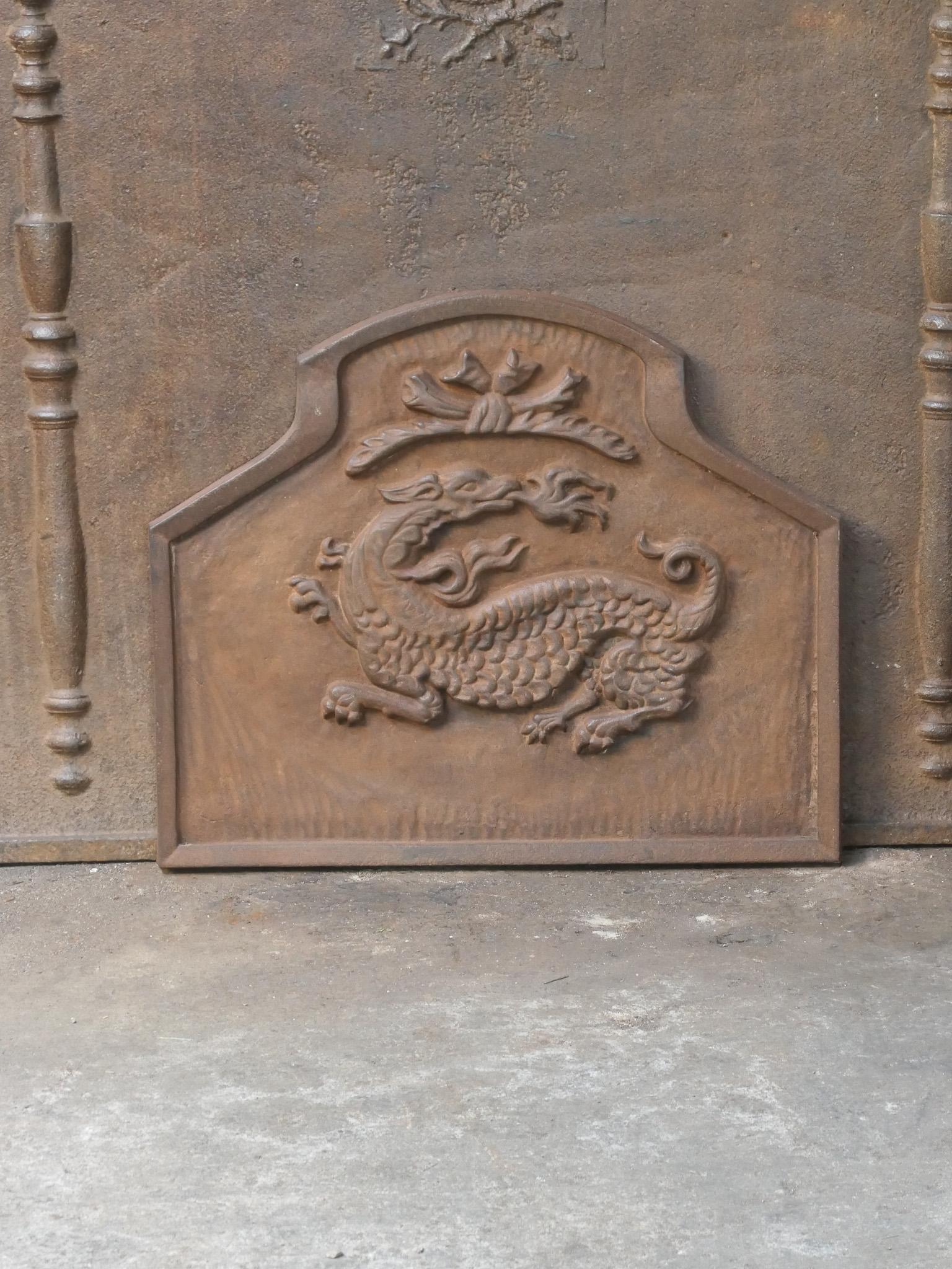 French 'Salamander' Fireback / Backspalsh, 20th Century In Good Condition In Soest, NL