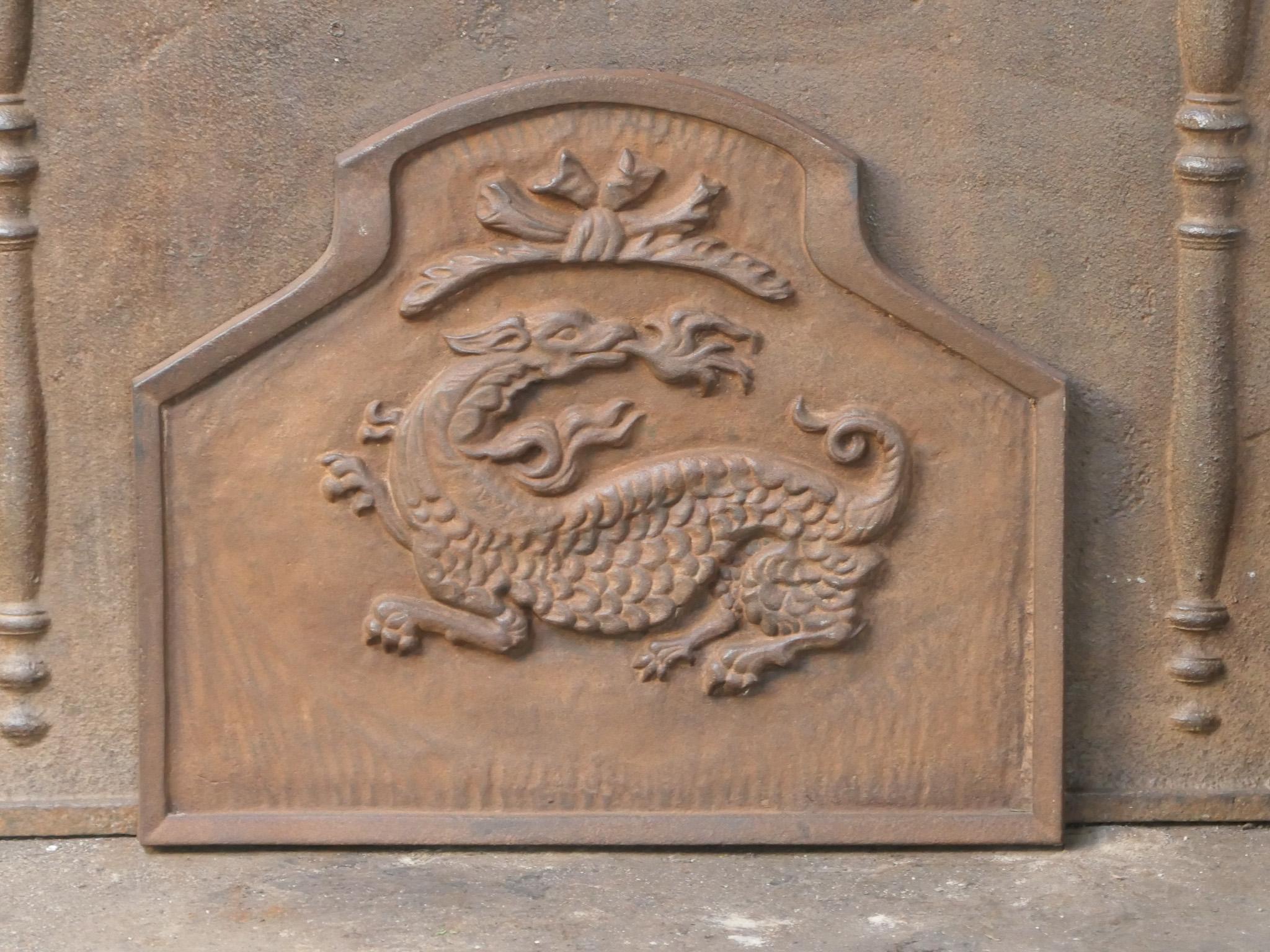 Iron French 'Salamander' Fireback / Backspalsh, 20th Century