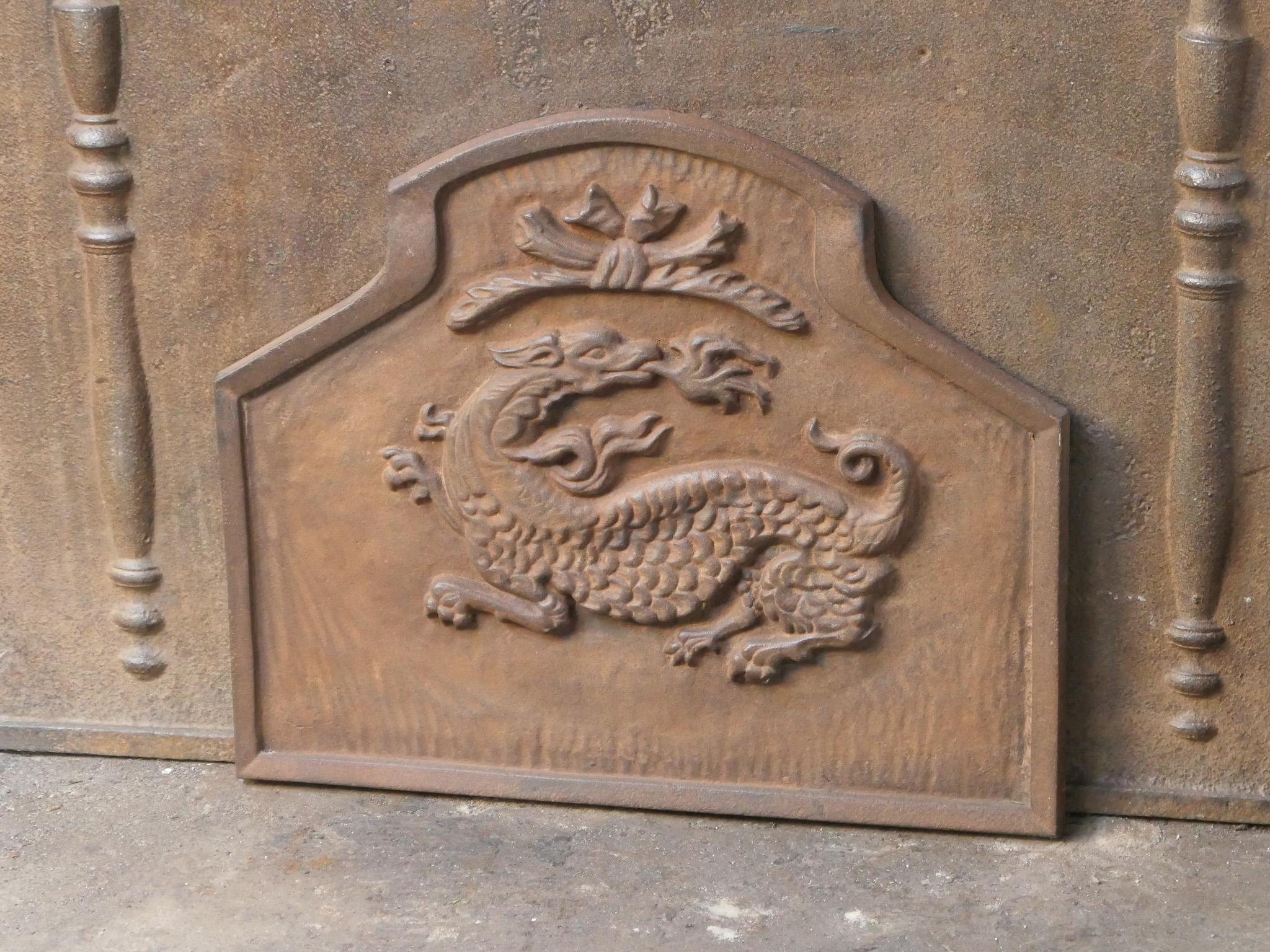 French 'Salamander' Fireback / Backspalsh, 20th Century 1