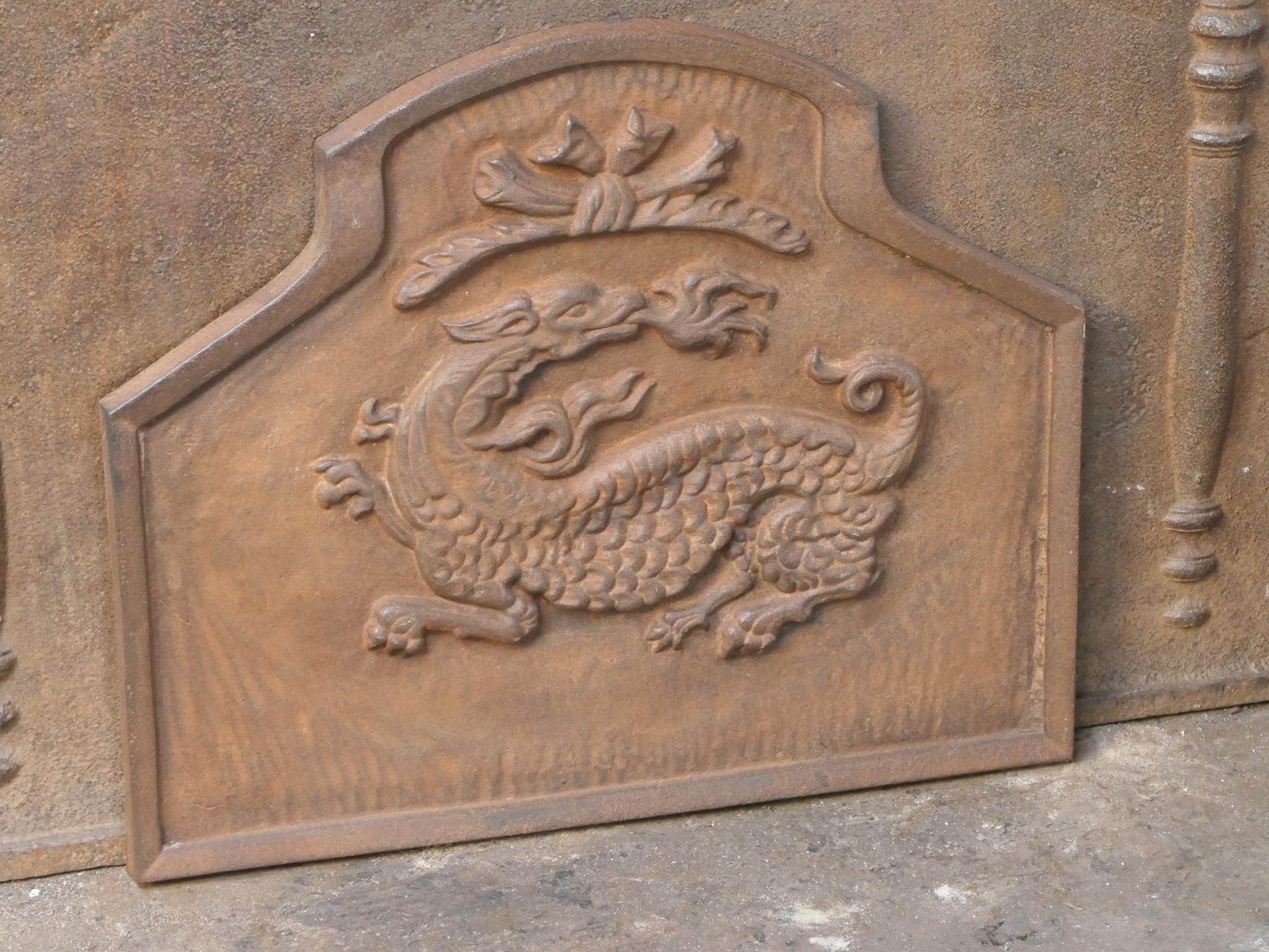French 'Salamander' Fireback / Backspalsh, 20th Century 2