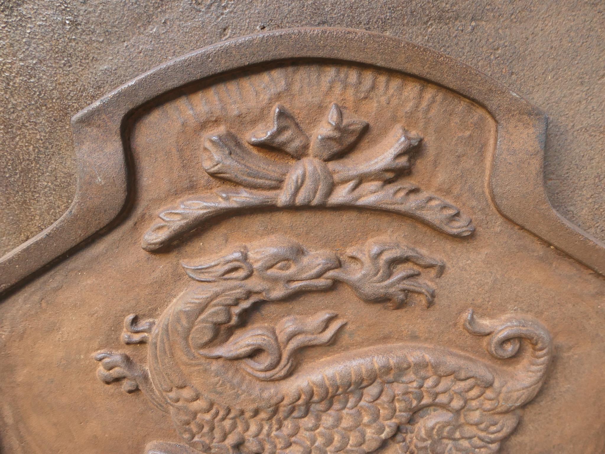 French 'Salamander' Fireback / Backspalsh, 20th Century 3