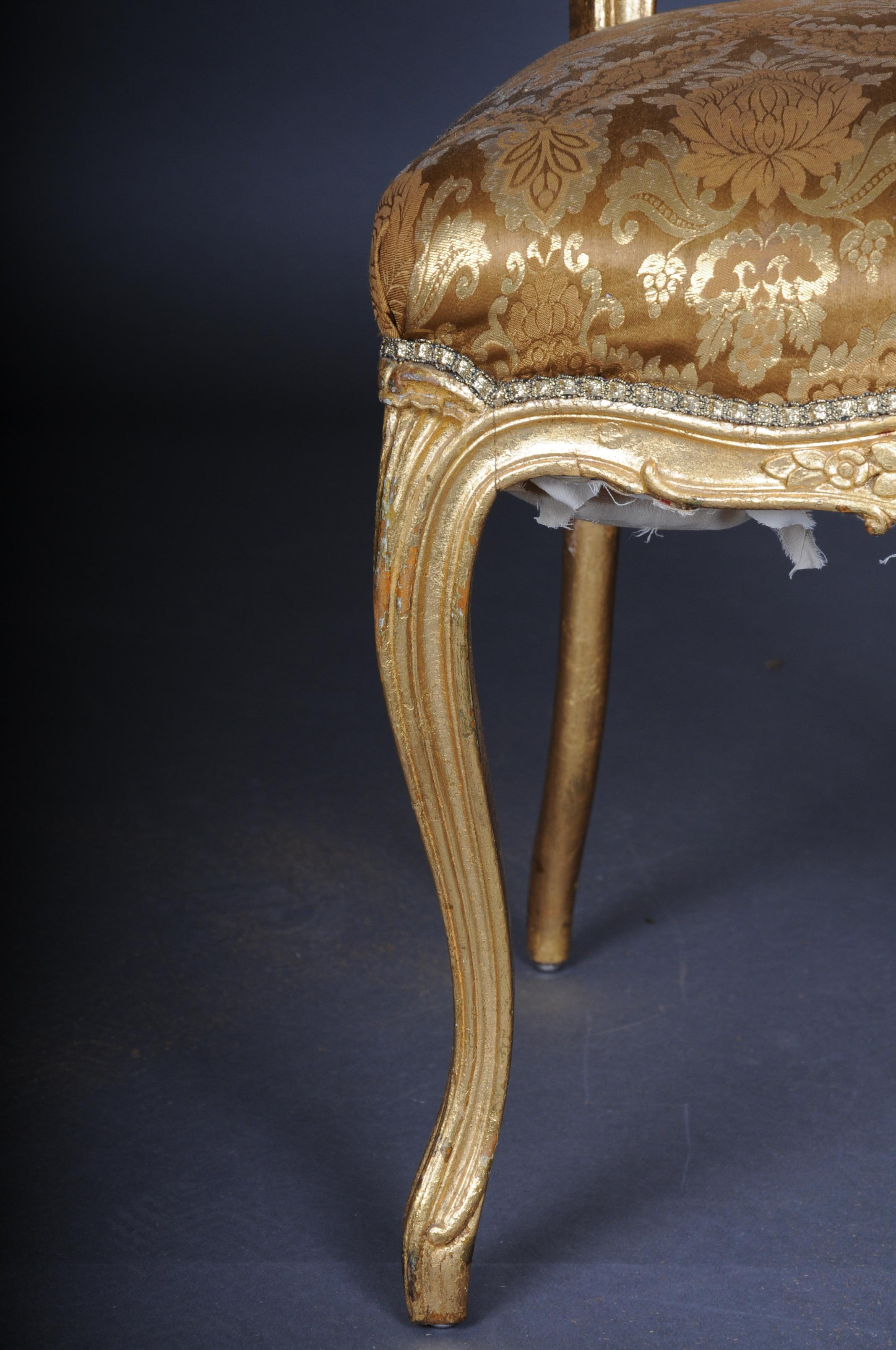 French Salon Chairs from the Bellevue Palace in Berlin, Gold from 1890 For Sale 11
