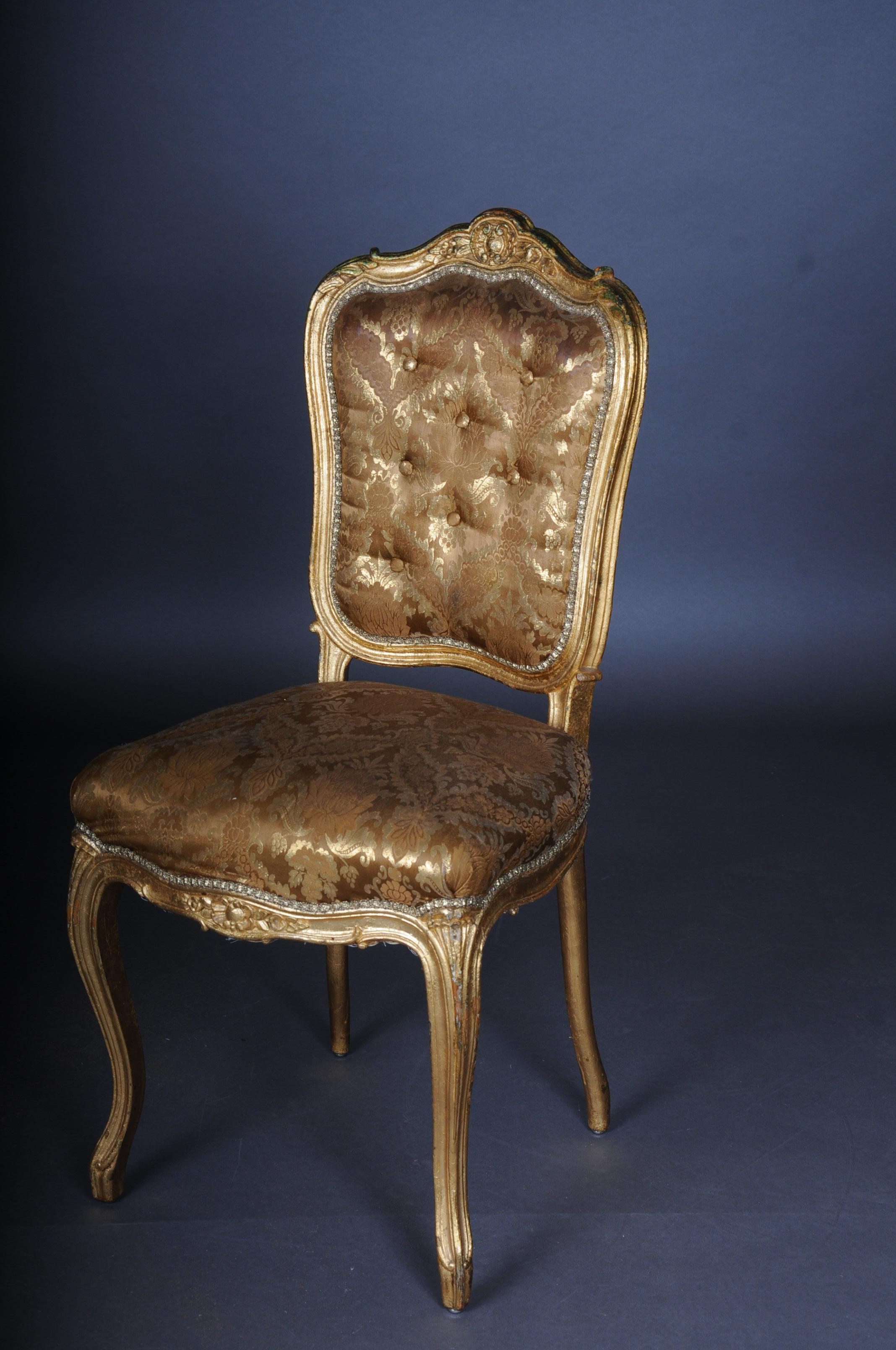 French Salon Chairs from the Bellevue Palace in Berlin, Gold from 1890 For Sale 12
