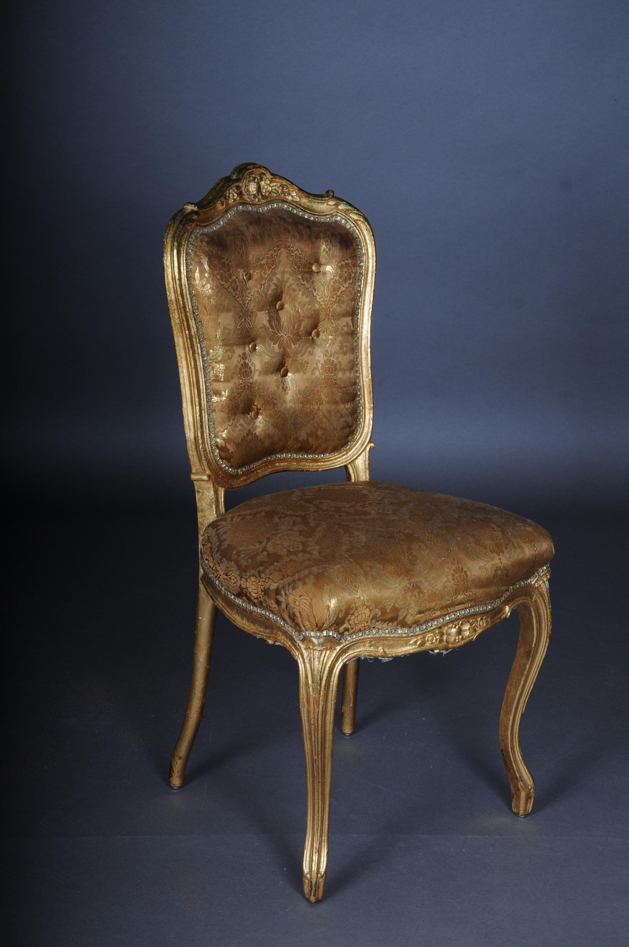 French Salon Chairs from the Bellevue Palace in Berlin, Gold from 1890 For Sale 13