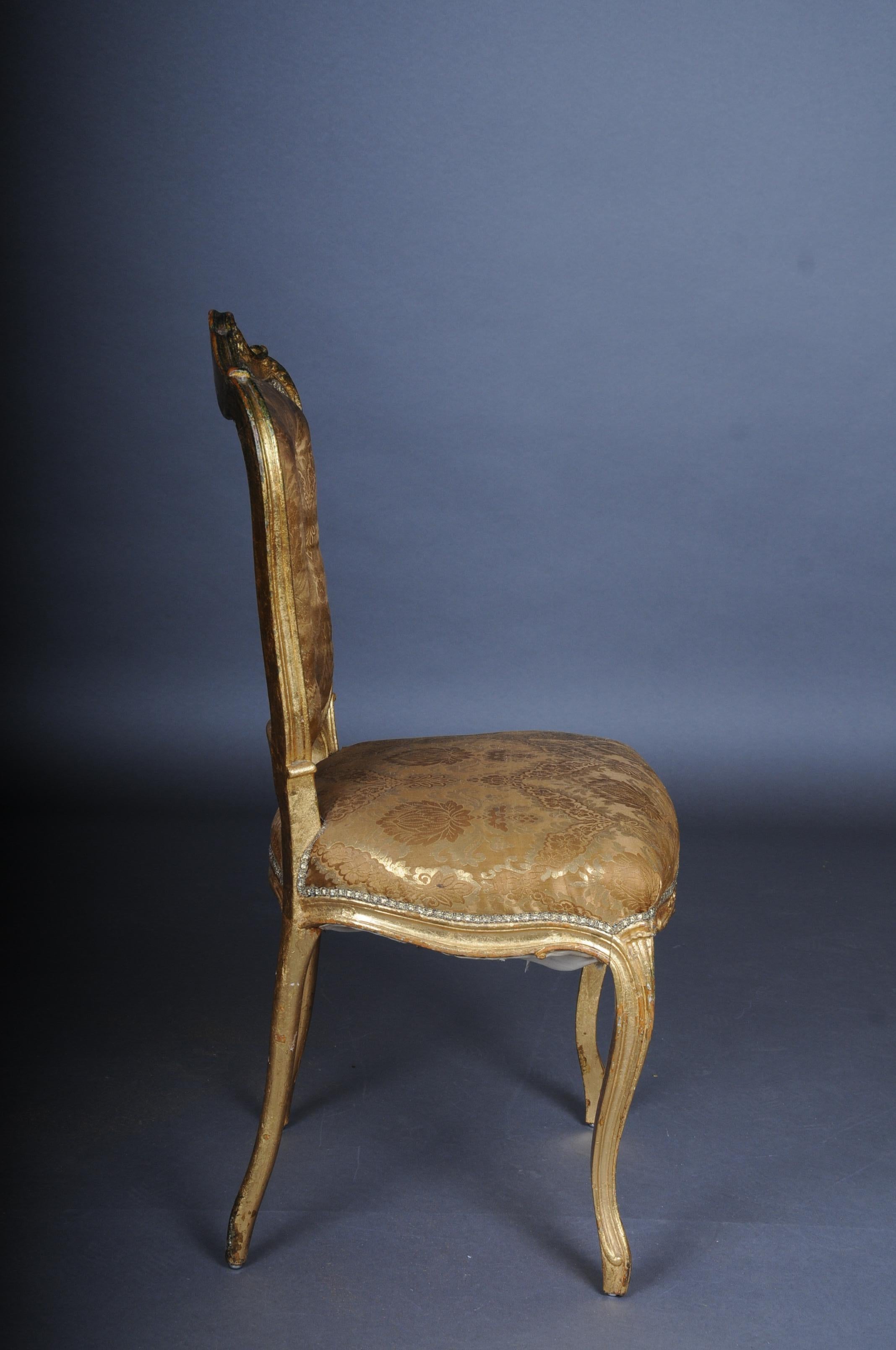 French Salon Chairs from the Bellevue Palace in Berlin, Gold from 1890 For Sale 14