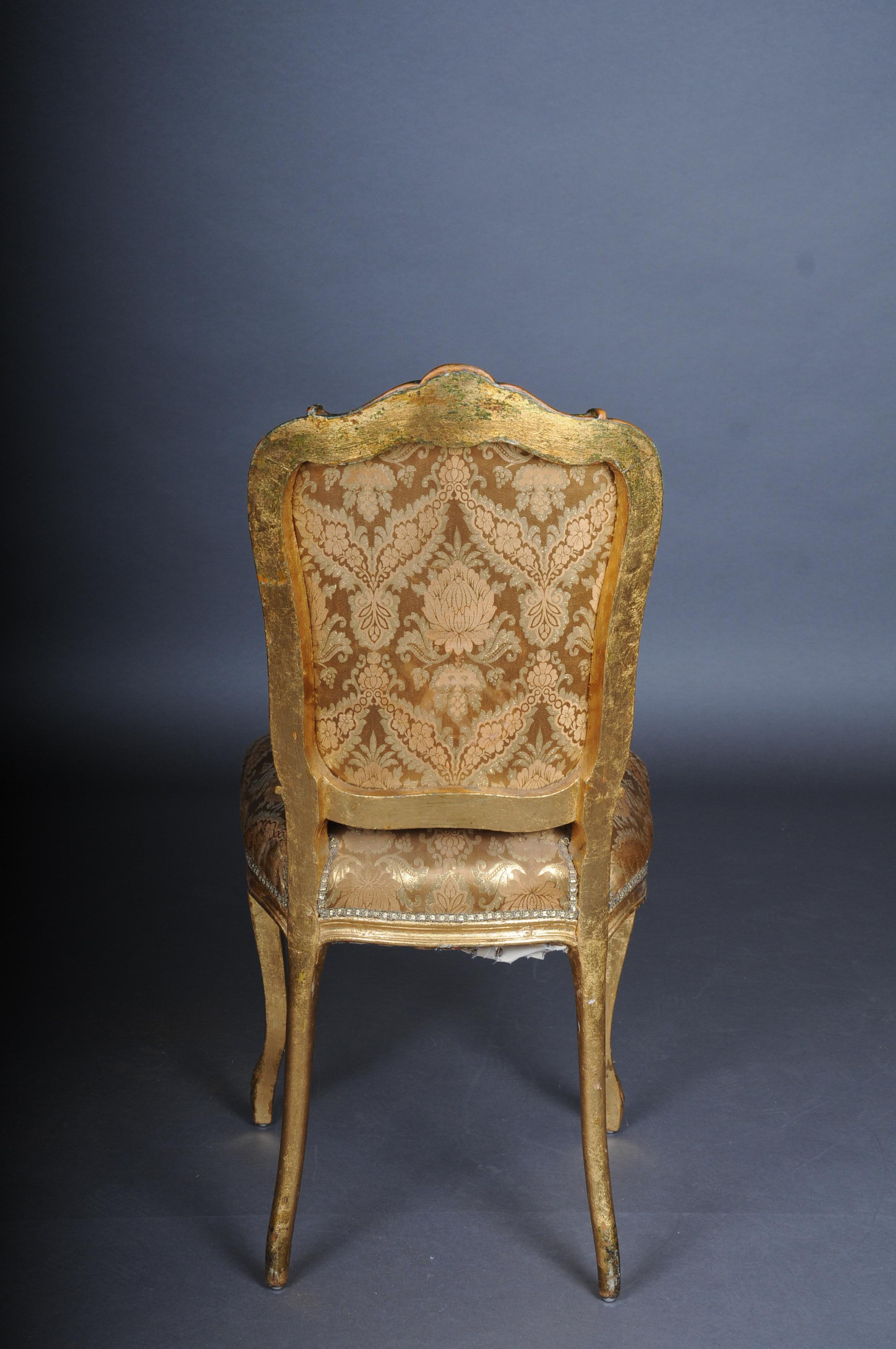 French Salon Chairs from the Bellevue Palace in Berlin, Gold from 1890 For Sale 15