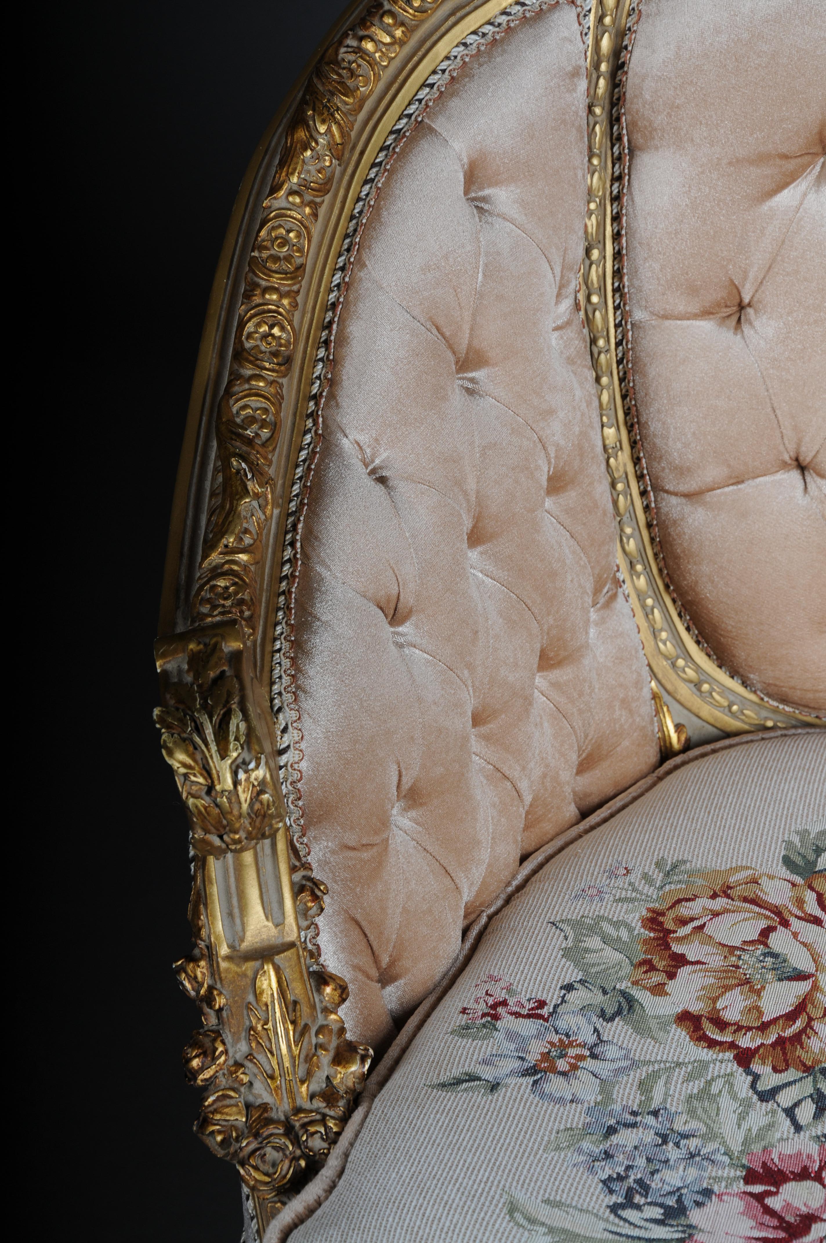 Französisches Salon-Sitzgruppe-Set im Louis-XVI.-Stil, 20. Jahrhundert, Gold im Angebot 1