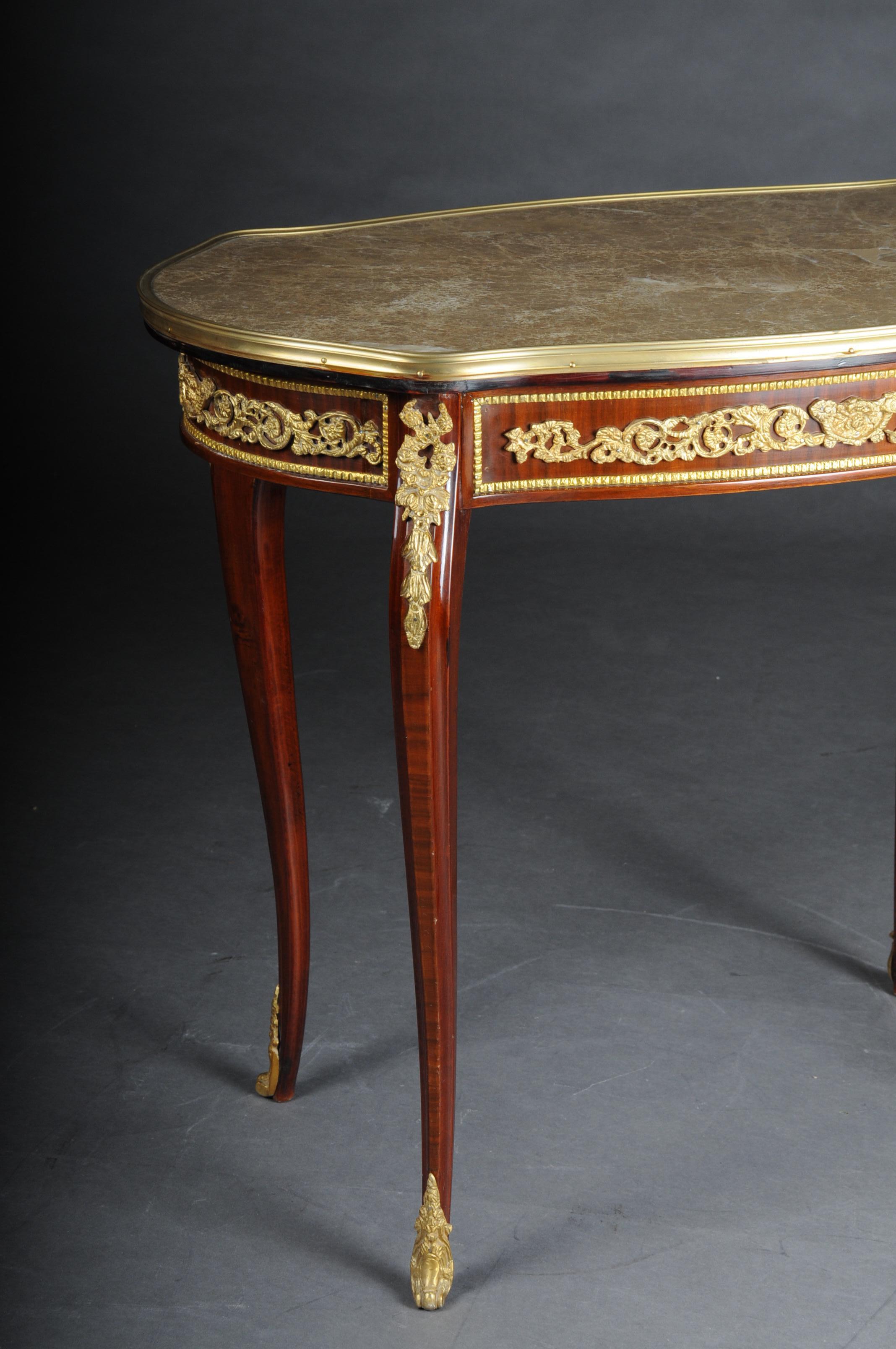 Gilt French Salon Side Table in Transition Style For Sale