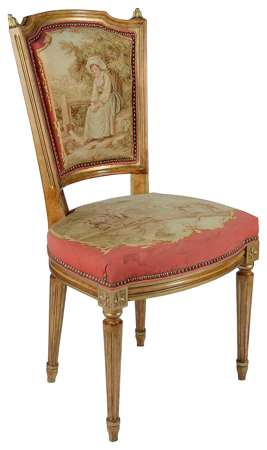 French Salon Suite, 19th Century, Aubusson Tapestry 10