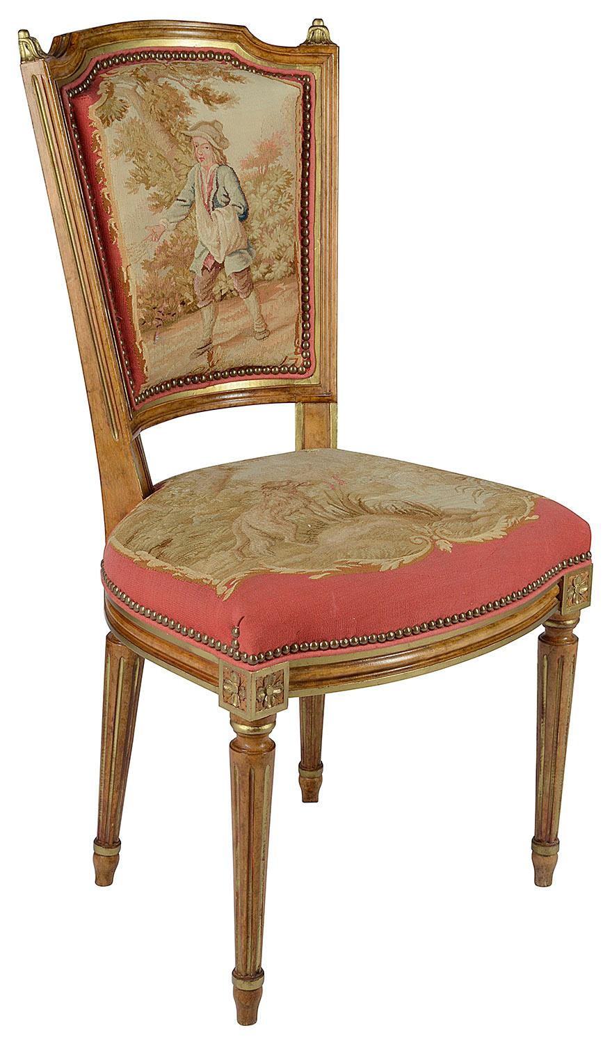 French Salon Suite, 19th Century, Aubusson Tapestry 12