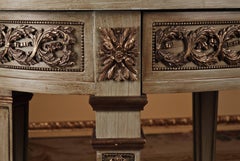 Französische Salon-Vitrine im klassischen Louis-XVI.-Stil aus Buche, ebonisiert, antik