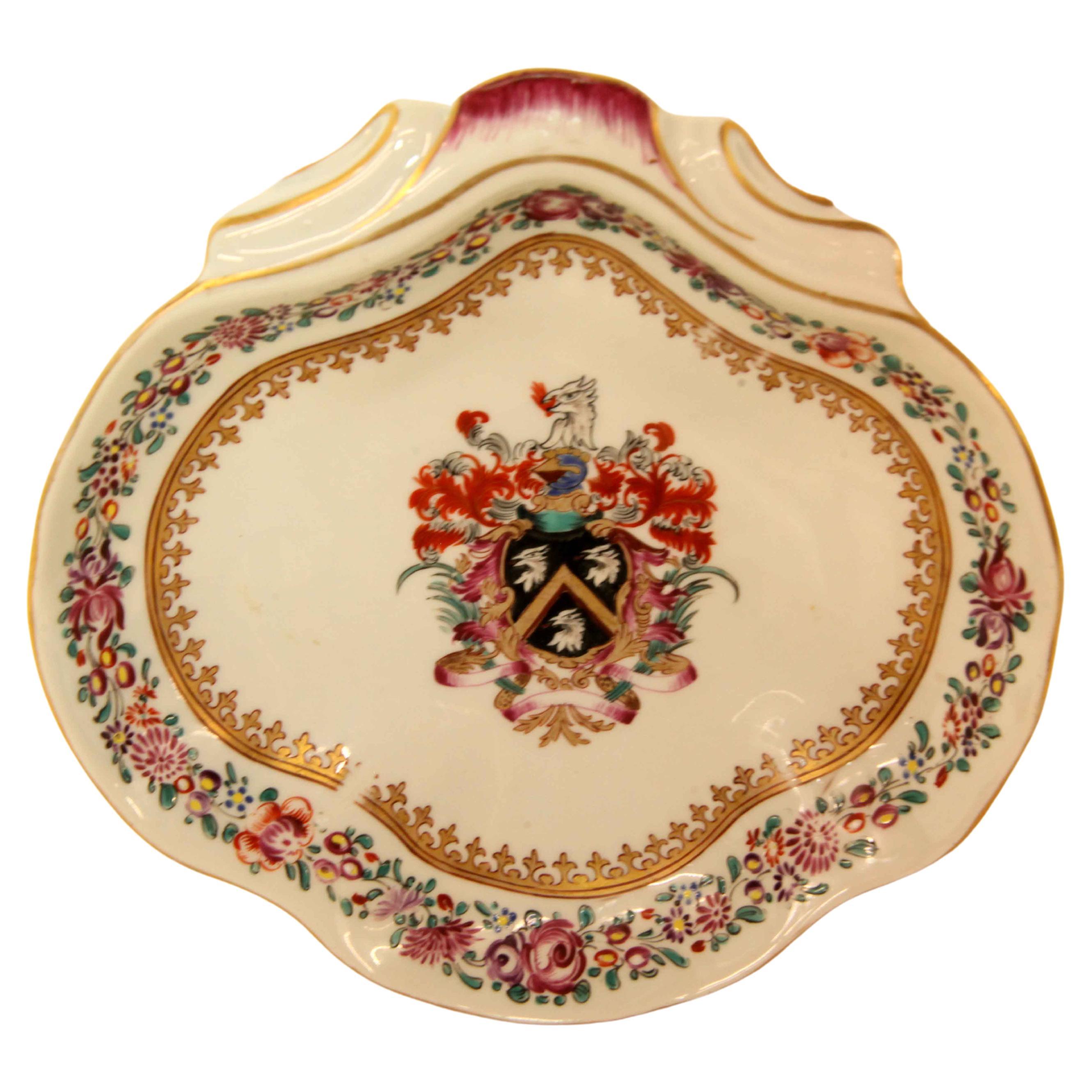 French Samson Armorial Shrimp Dish For Sale