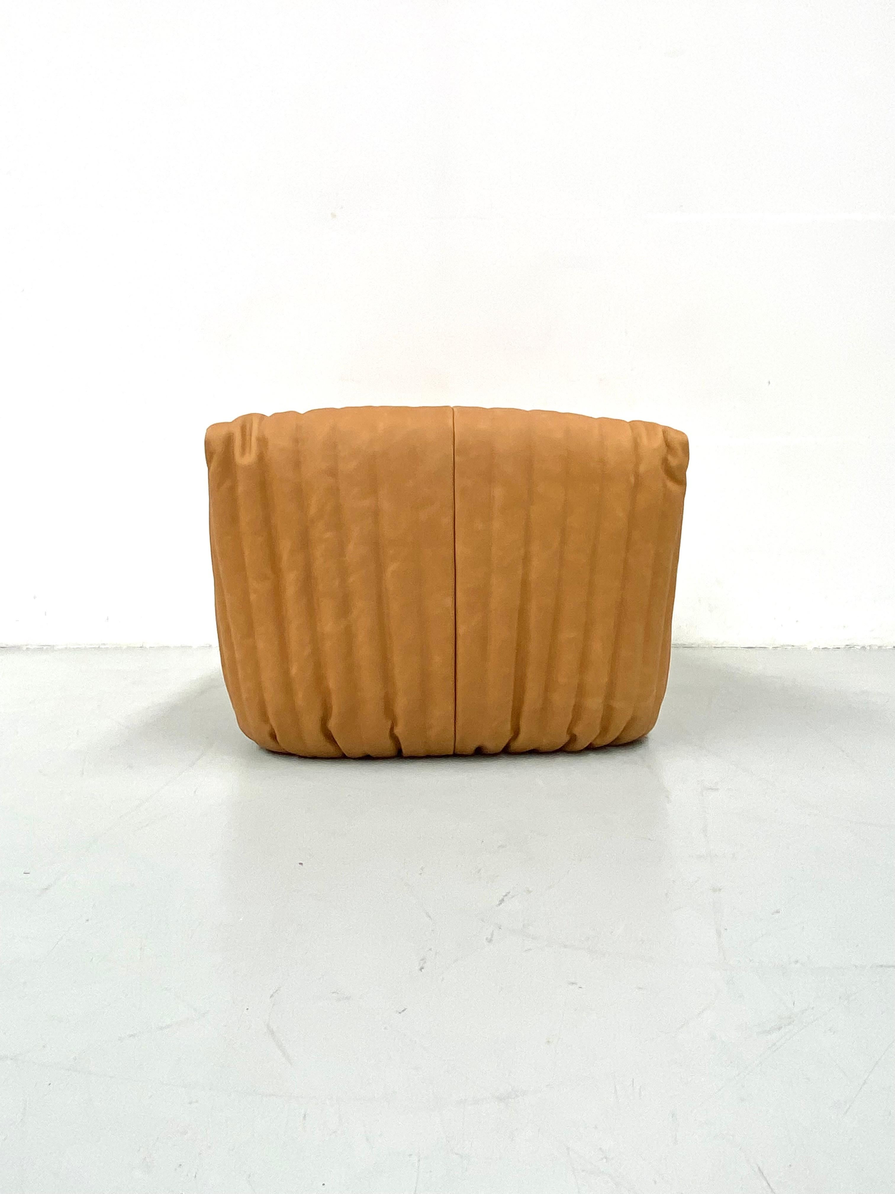 French Sandra Chair in Camel Leather by Annie Hiéronimus for Cinna/Ligne Roset. For Sale 7