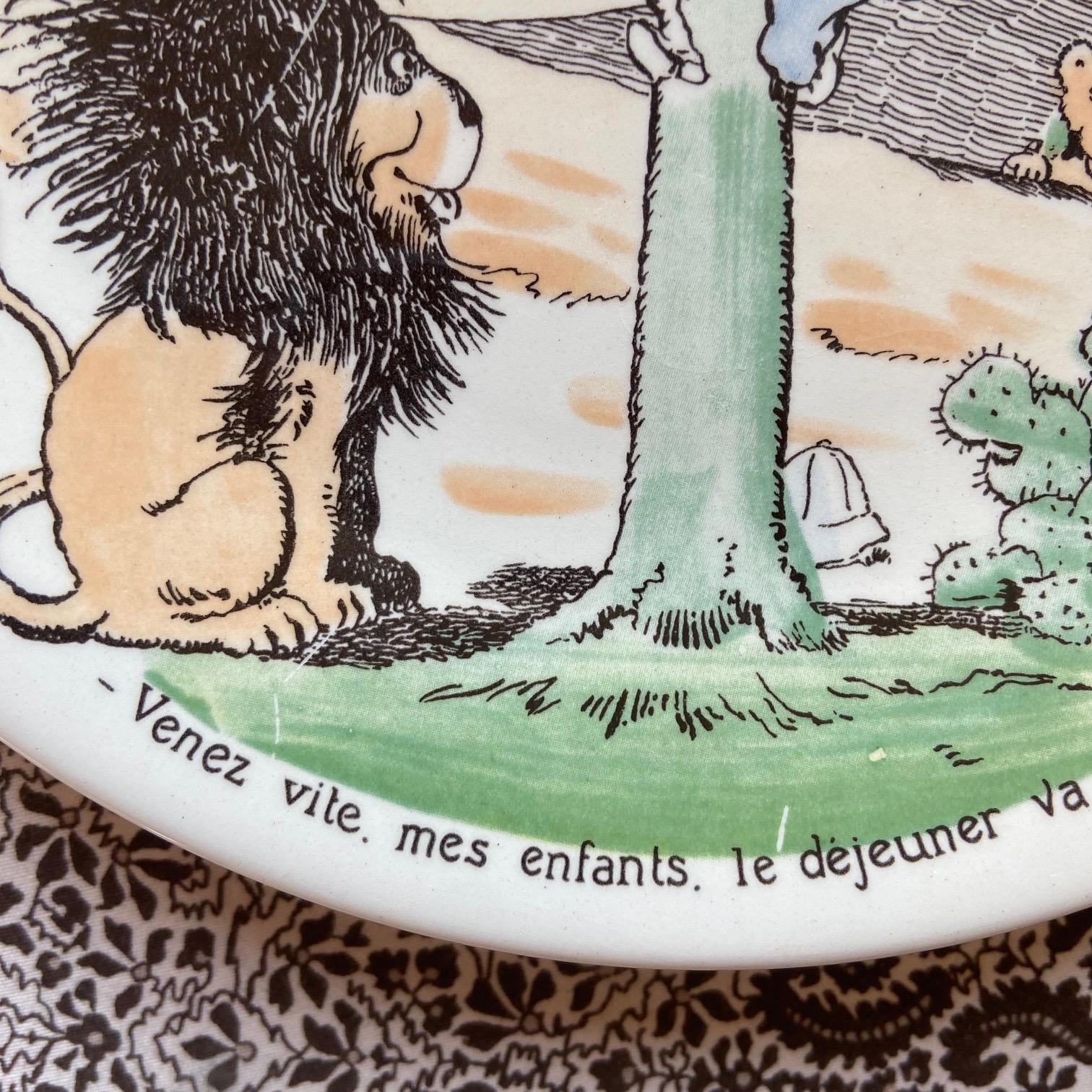 Placas francesas de Sarreguemines ilustradas por Benjamin Rabier, hacia 1930 en venta 2