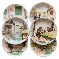 Placas francesas de Sarreguemines ilustradas por Benjamin Rabier, hacia 1930