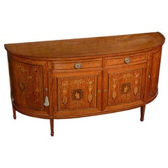 Antique French Satinwood and Marquetry Sideboard