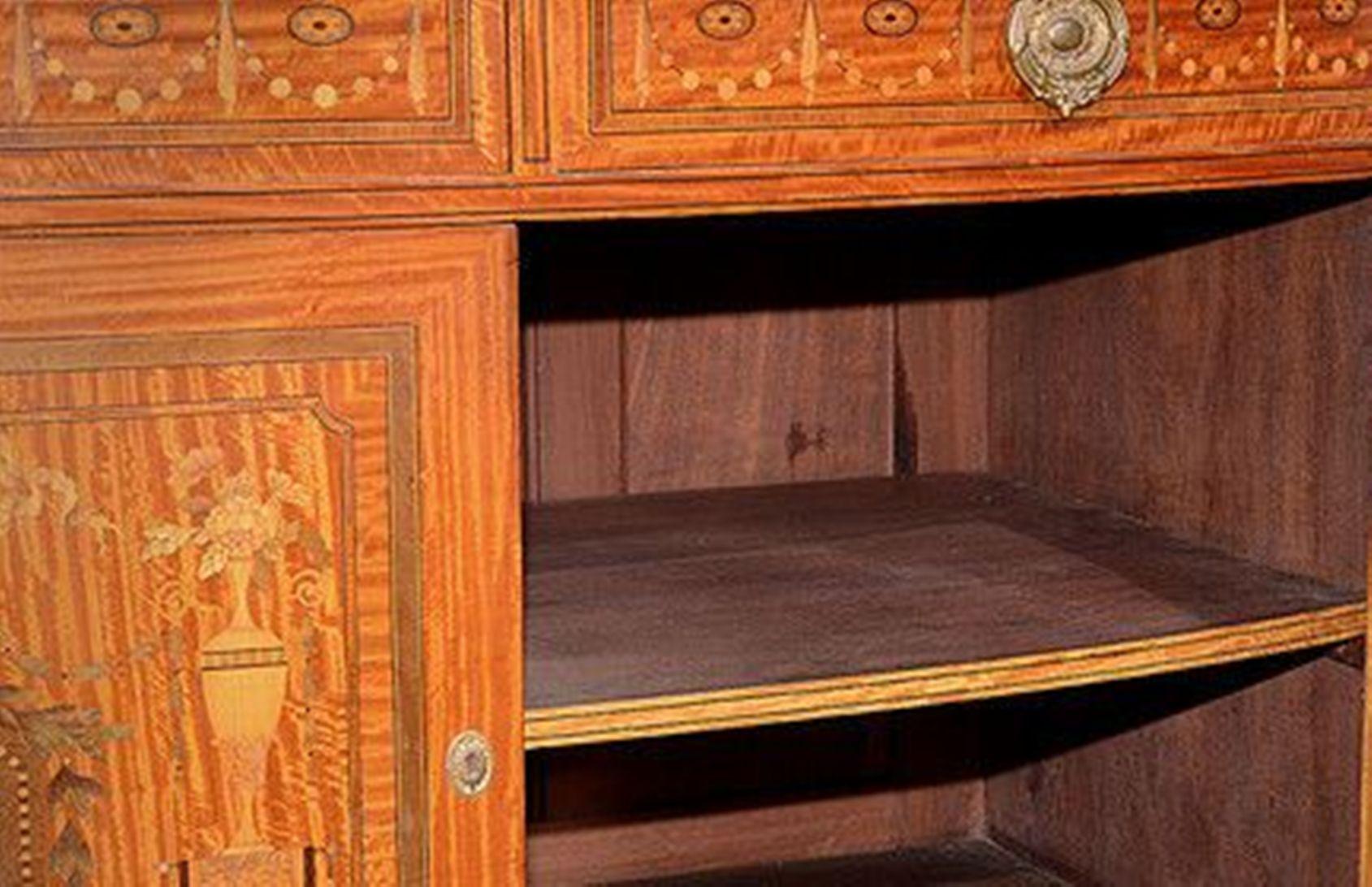 French Satinwood and Marquetry Sideboard For Sale 1