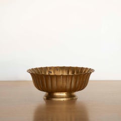 French Scalloped Brass Bowl